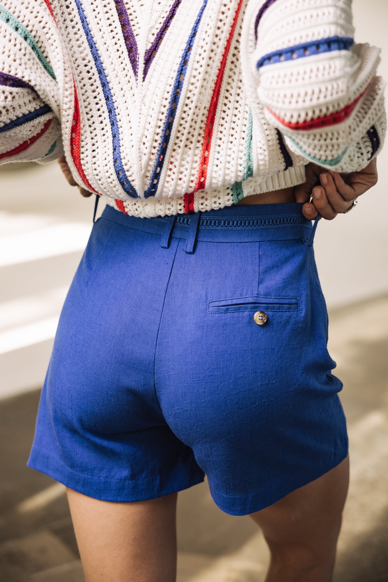 

Leinen Shorts Frau Flavie dazzling blue | Freeman T. Porter