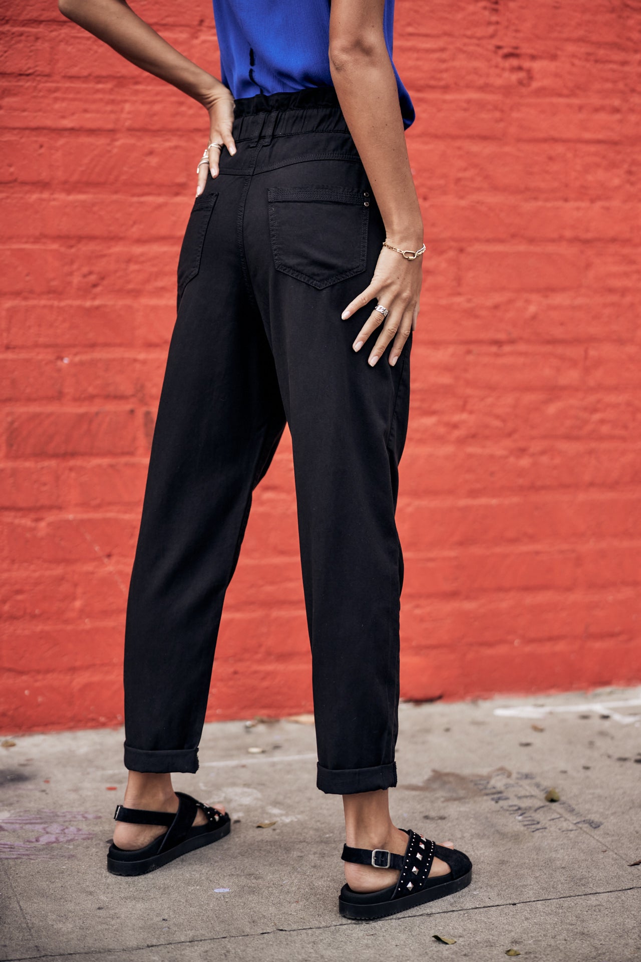 

Pantalon paperbag Femme Lara Jazz black | Freeman T. Porter