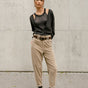 

Pantalon velours taille haute Femme Lara Veluto abbey stone | Freeman T. Porter