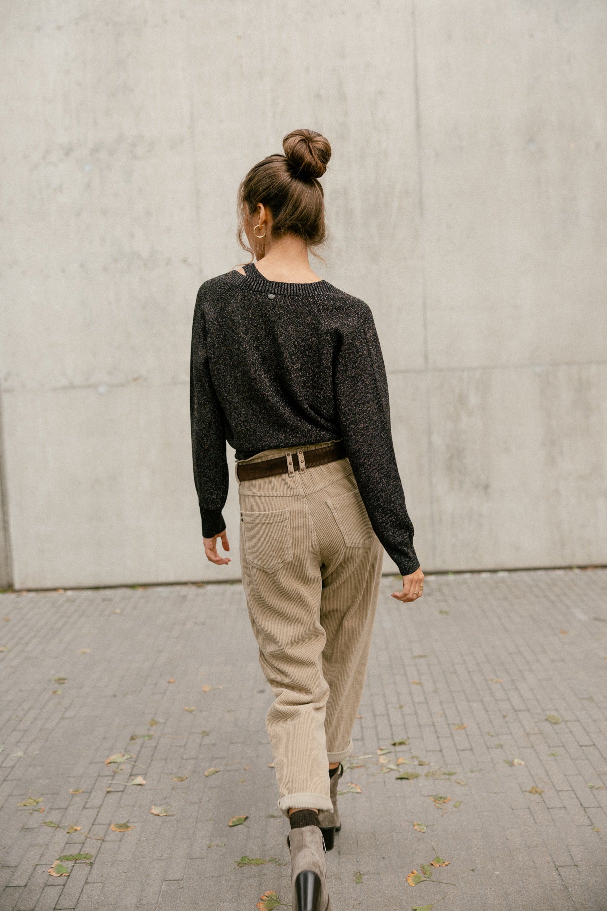 
              

Pantalones de terciopelo de cintura alta Mujer Lara Veluto abbey stone | Freeman T. Porter
            