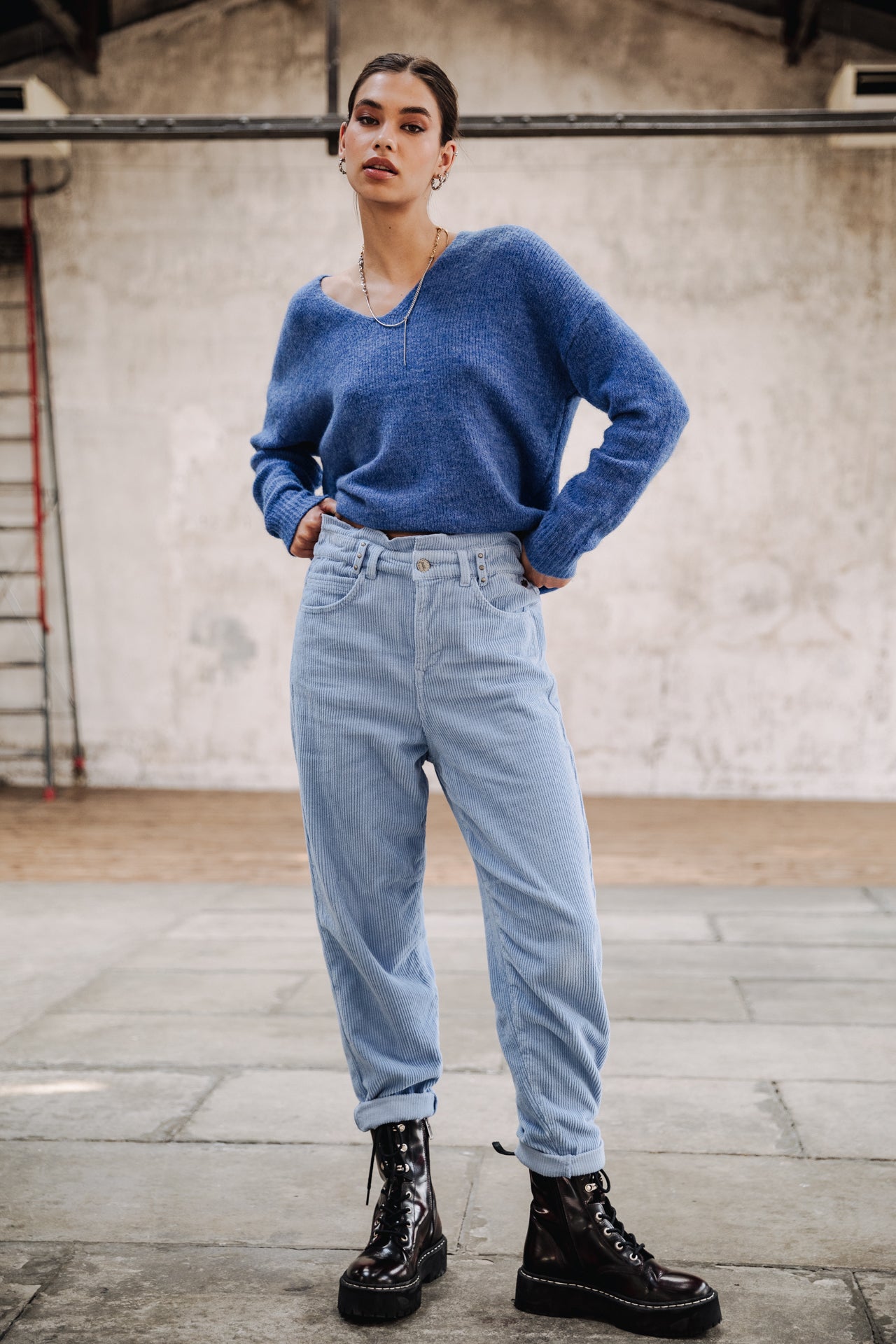 
              

Pantalon velours taille haute Femme Lara Veluto lavender | Freeman T. Porter
            
