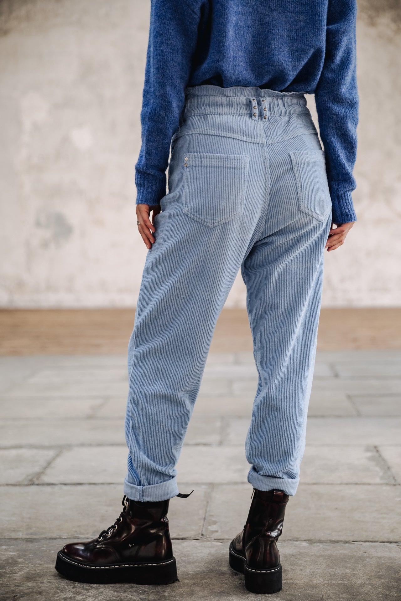 

Pantalon velours taille haute Femme Lara Veluto lavender | Freeman T. Porter