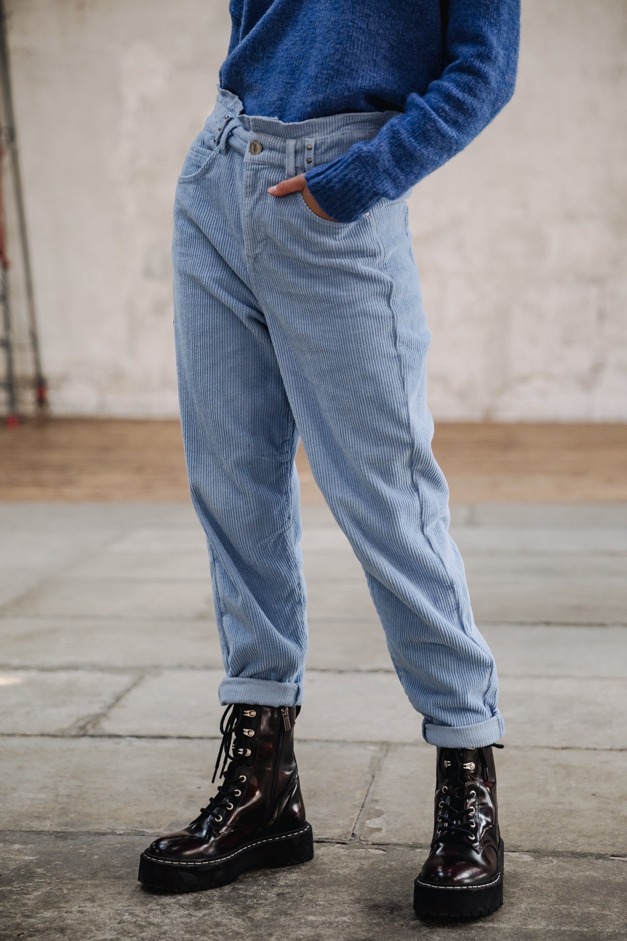 

Pantalon velours taille haute Femme Lara Veluto lavender | Freeman T. Porter