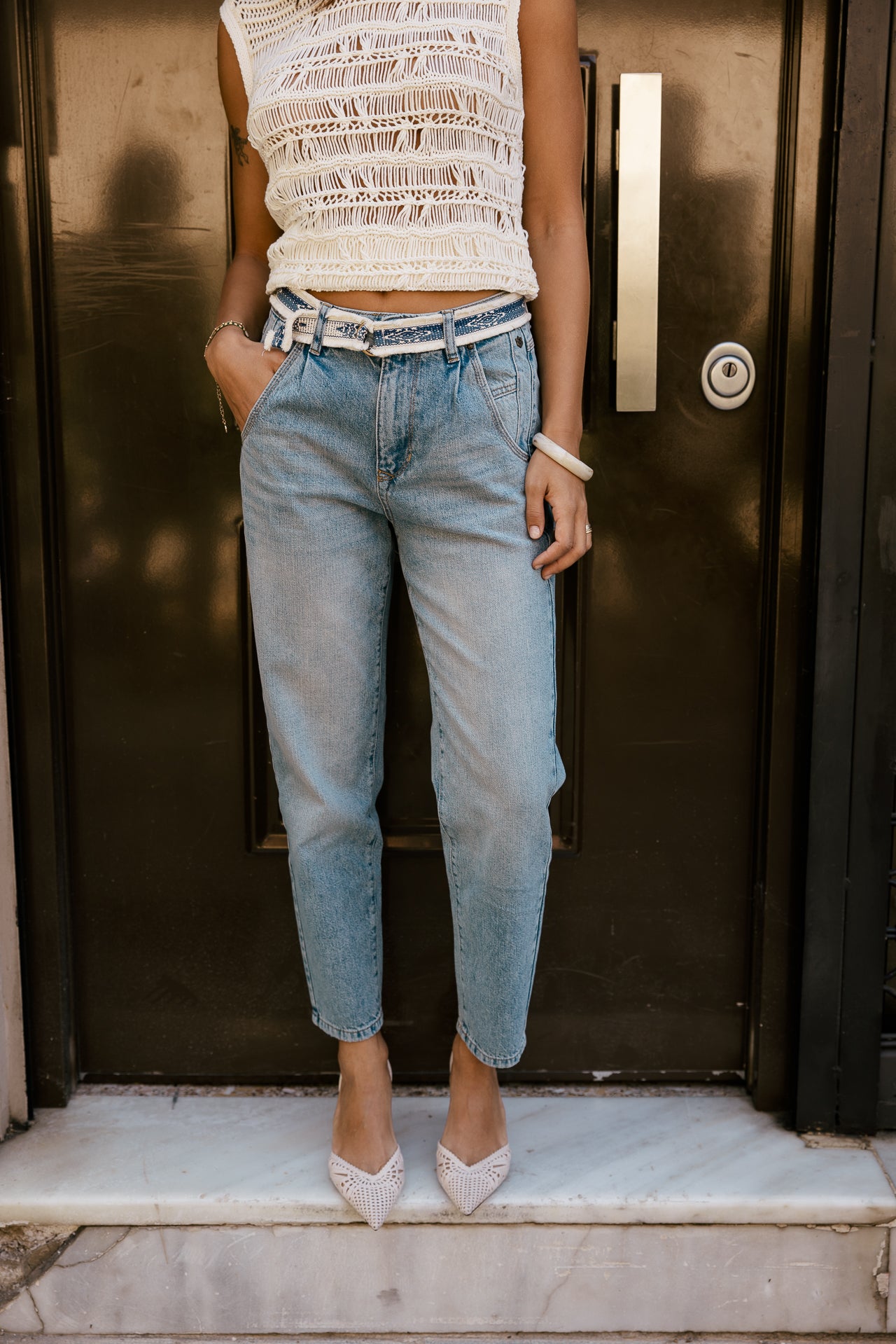 

Denim droit taille haute Femme Natasha fitz | Freeman T. Porter