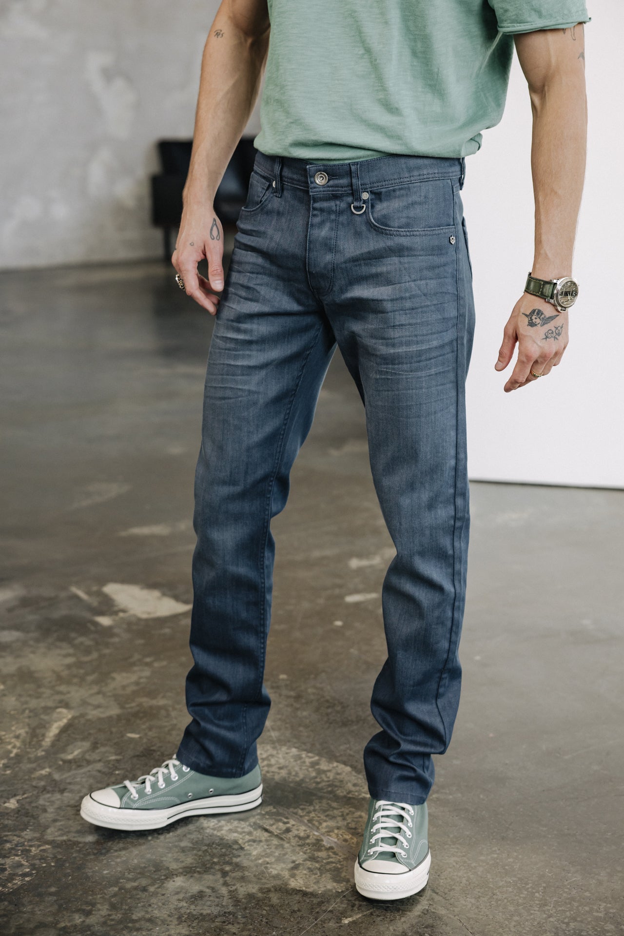 

Eng anliegende gerade Jeans Mann Jimmy cid grey-blue | Freeman T. Porter