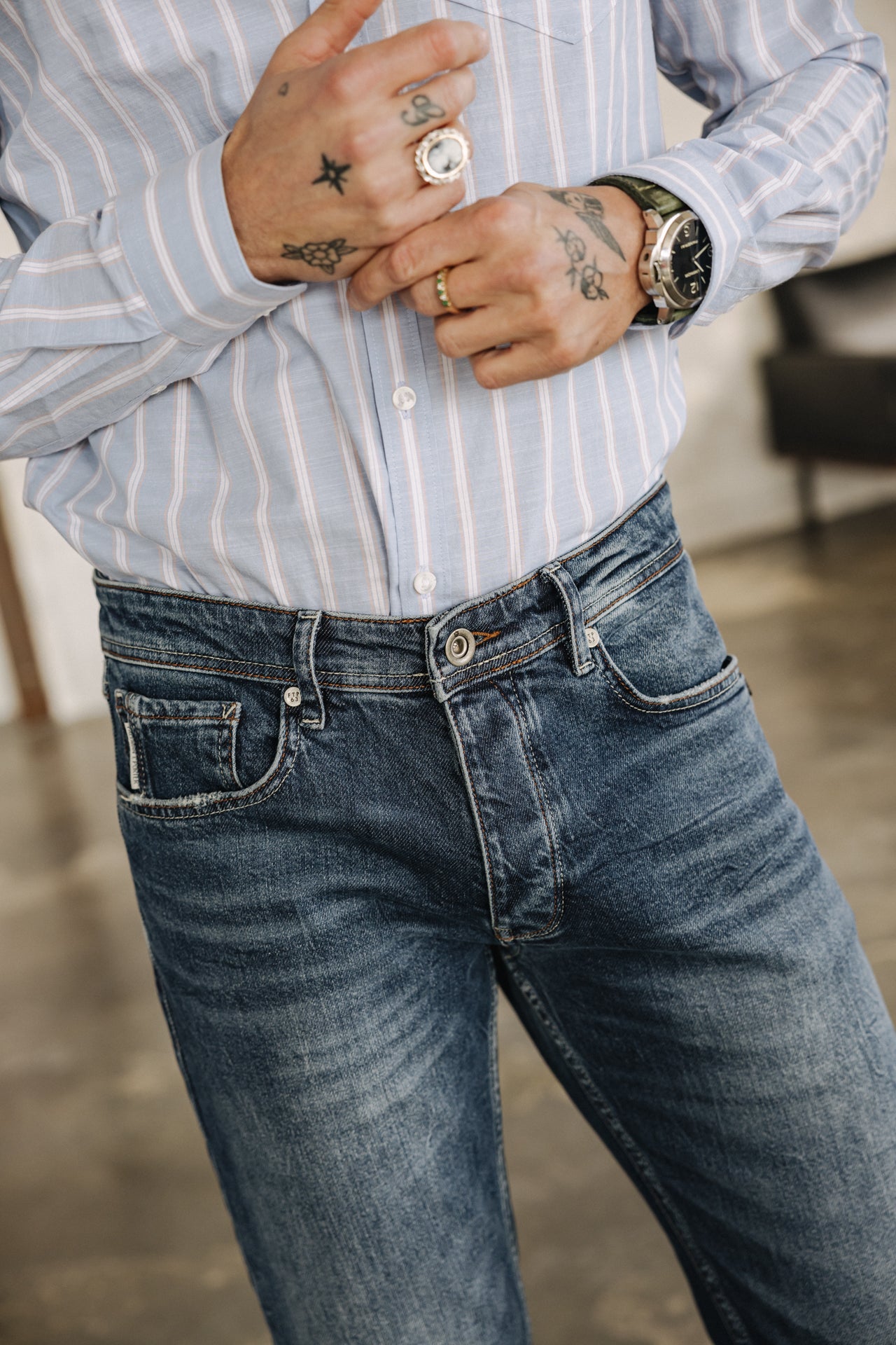 

Eng anliegende gerade Jeans Mann Jimmy sermini | Freeman T. Porter