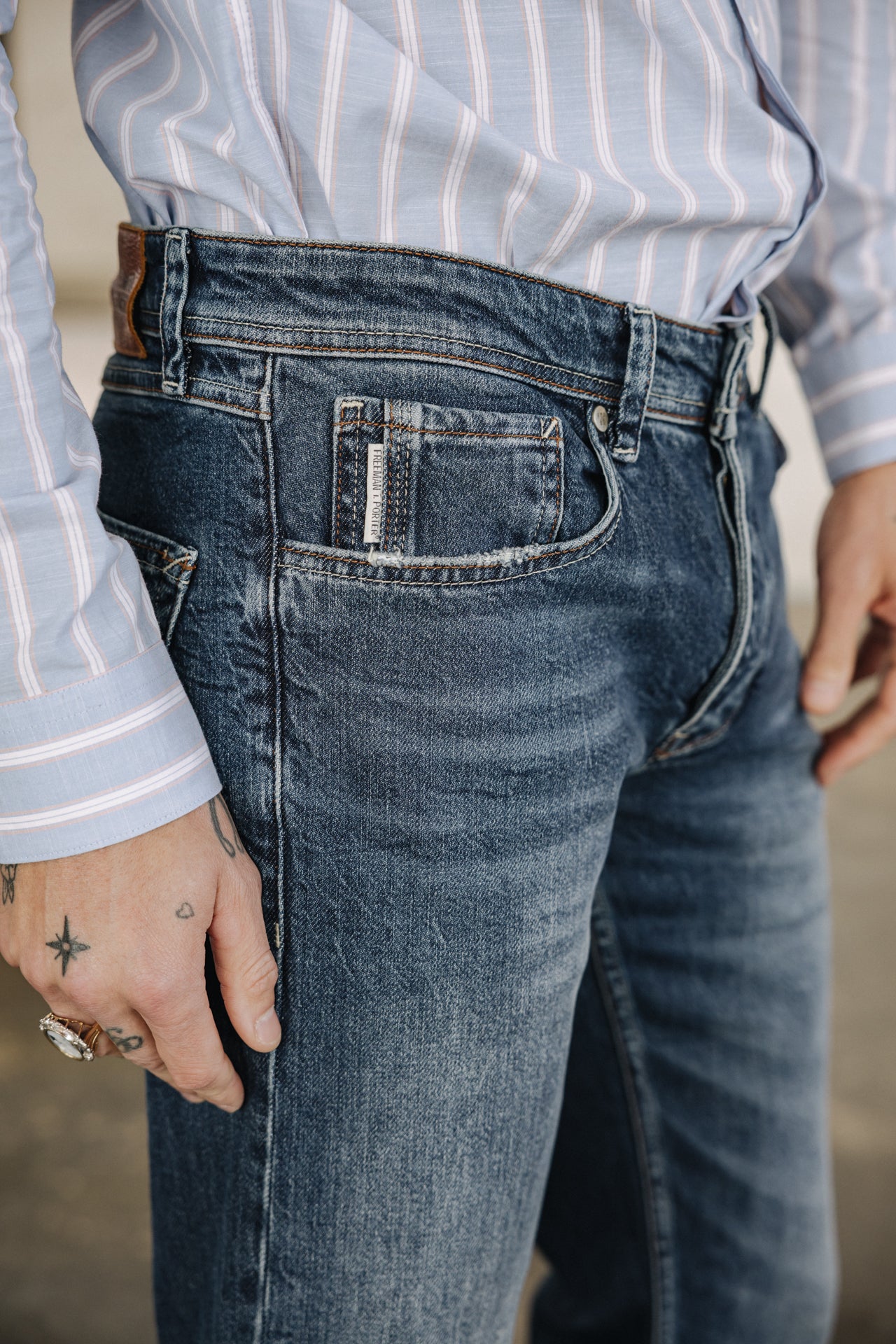 

Eng anliegende gerade Jeans Mann Jimmy sermini | Freeman T. Porter