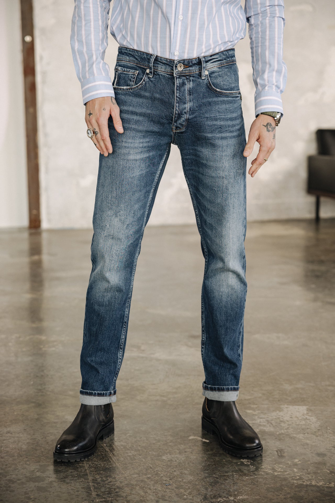 

Eng anliegende gerade Jeans Mann Jimmy sermini | Freeman T. Porter
