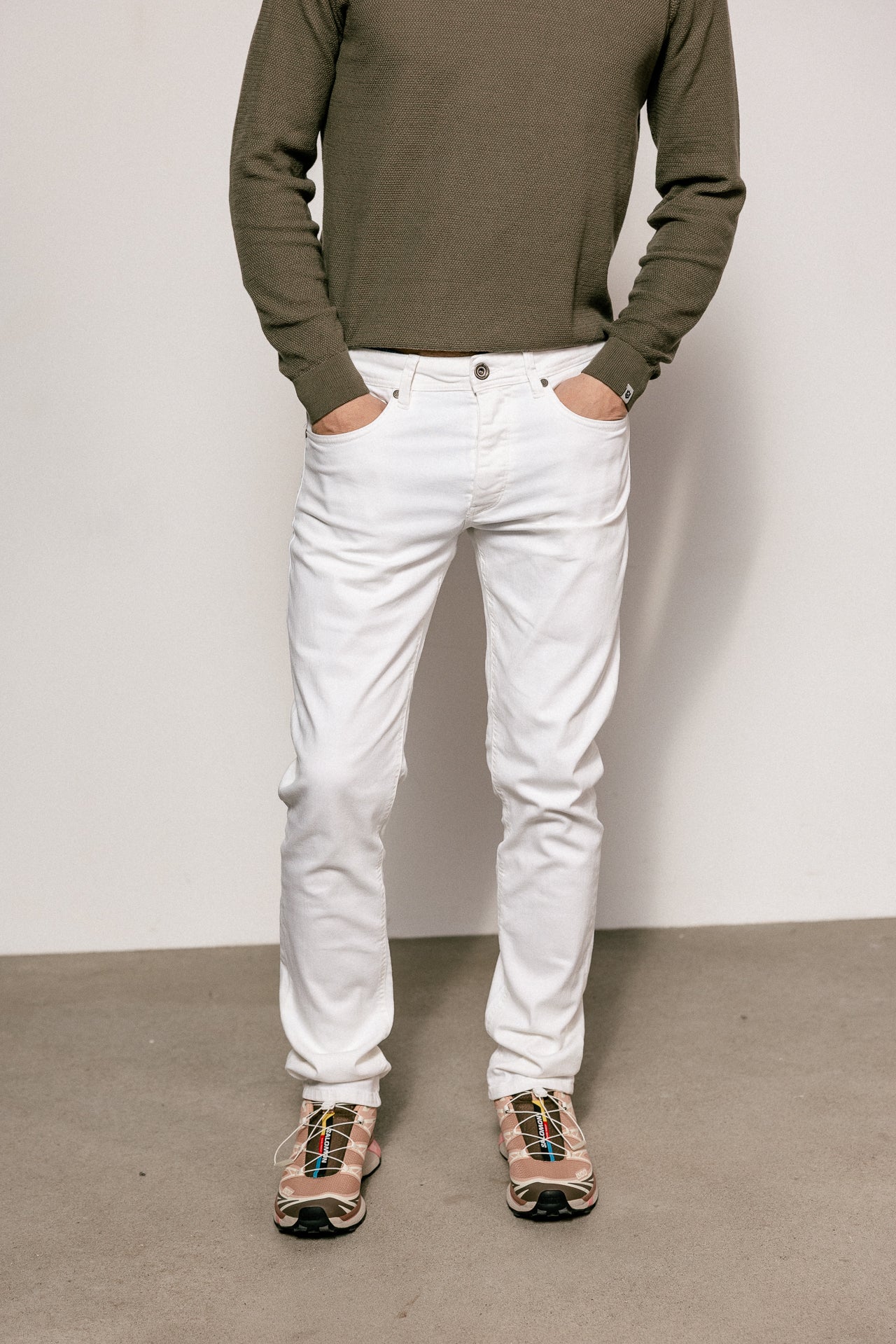 

Pantalon droit ajusté Homme Jimmy Saloon bright white | Freeman T. Porter