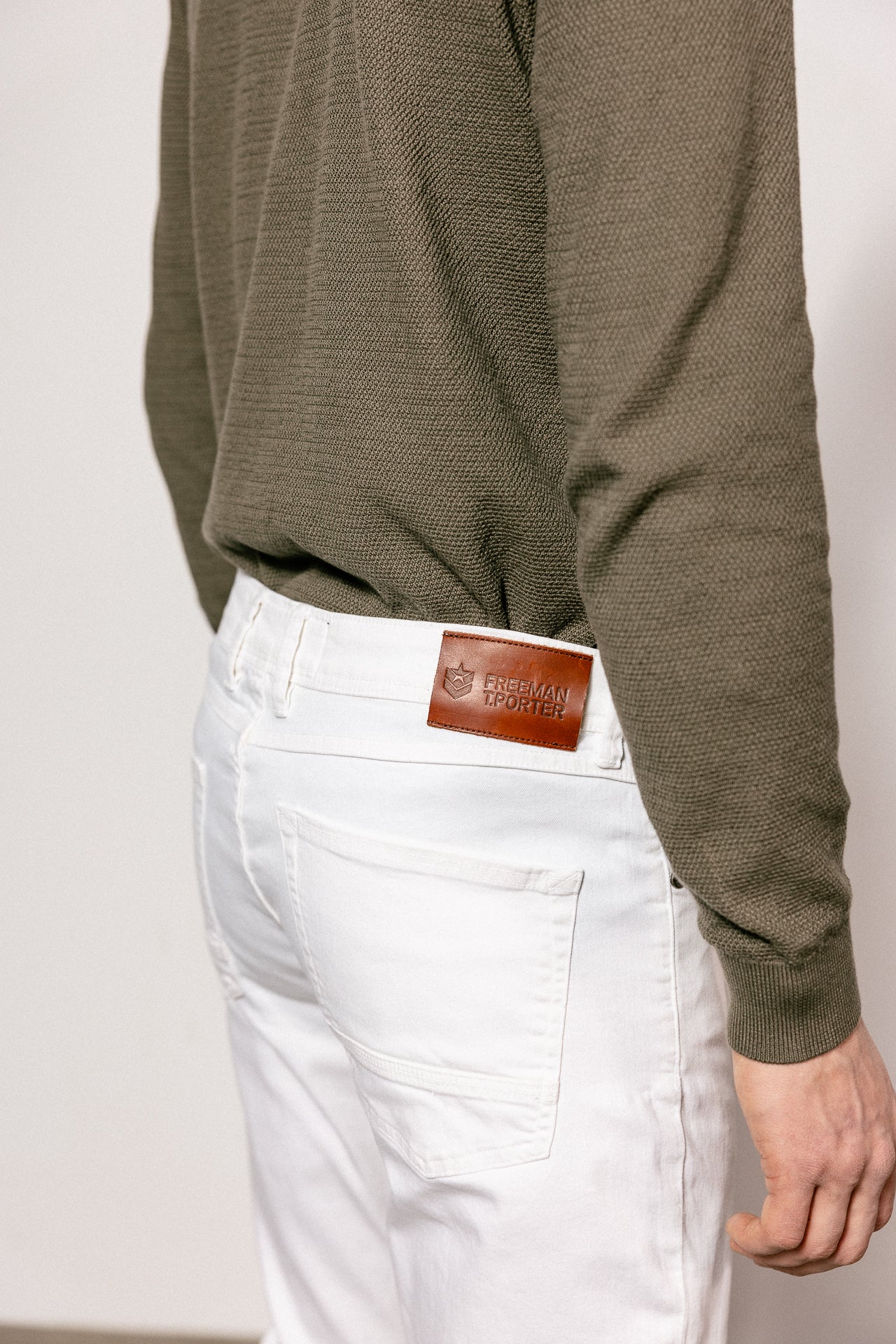 

Pantalon droit ajusté Homme Jimmy Saloon bright white | Freeman T. Porter