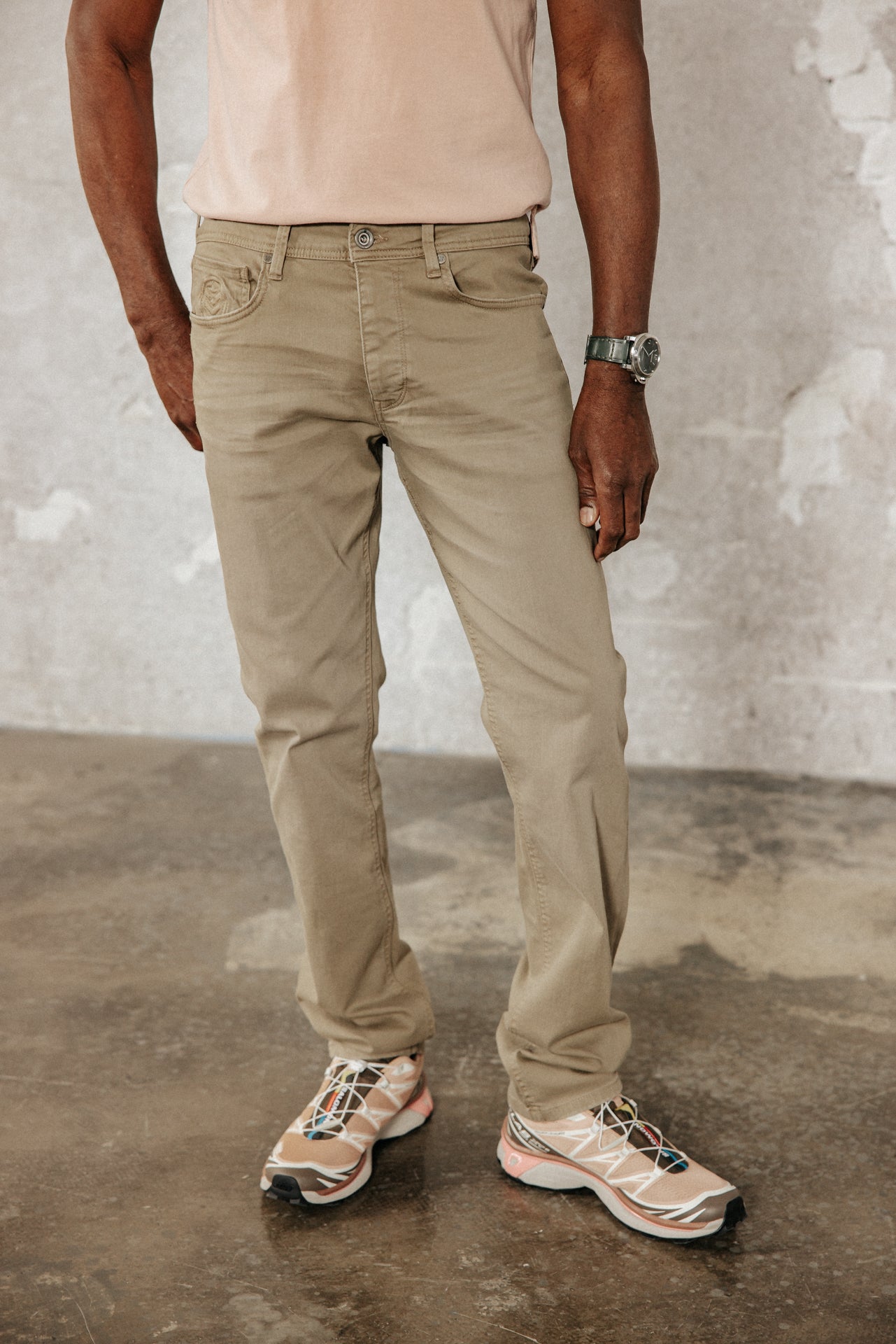 

Pantalón recto ajustado Hombre Jimmy Saloon kelp | Freeman T. Porter