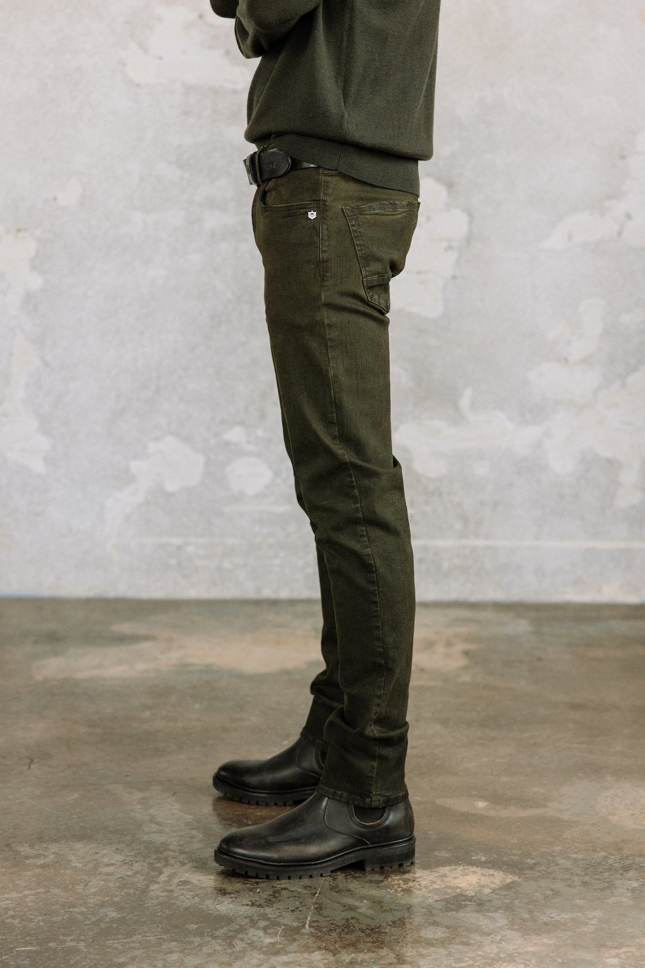

Pantalon droit ajusté Hombres Jimmy New Magic Color Oil mayfly | Freeman T. Porter