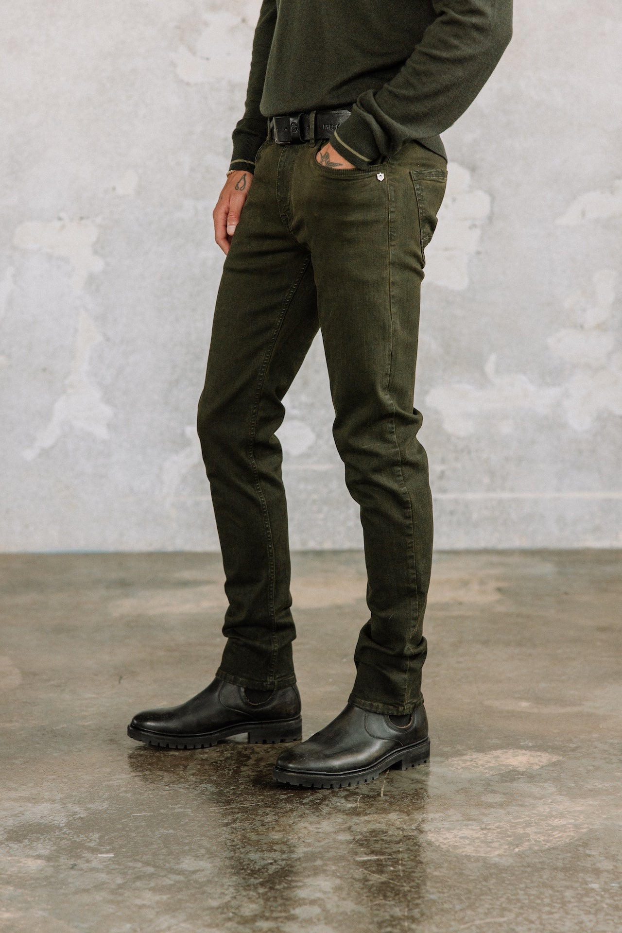 

Pantalon droit ajusté Hombres Jimmy New Magic Color Oil mayfly | Freeman T. Porter