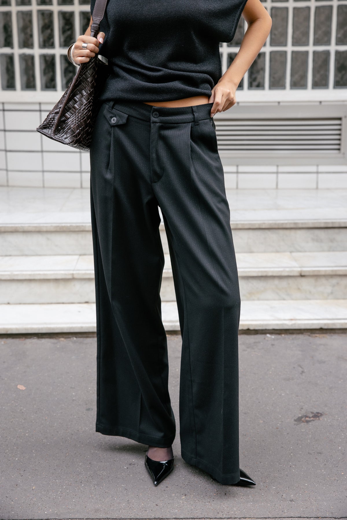 

Pantalon City flare Femme Alison Cascada black | Freeman T. Porter