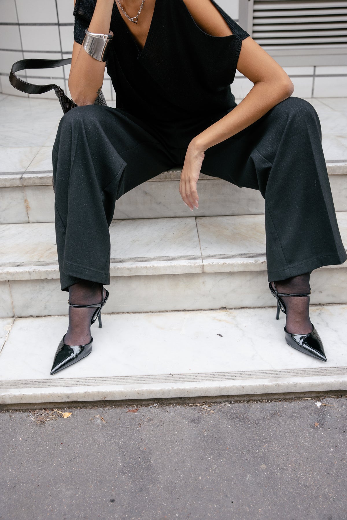 

Pantalon City flare Femme Alison Cascada black | Freeman T. Porter