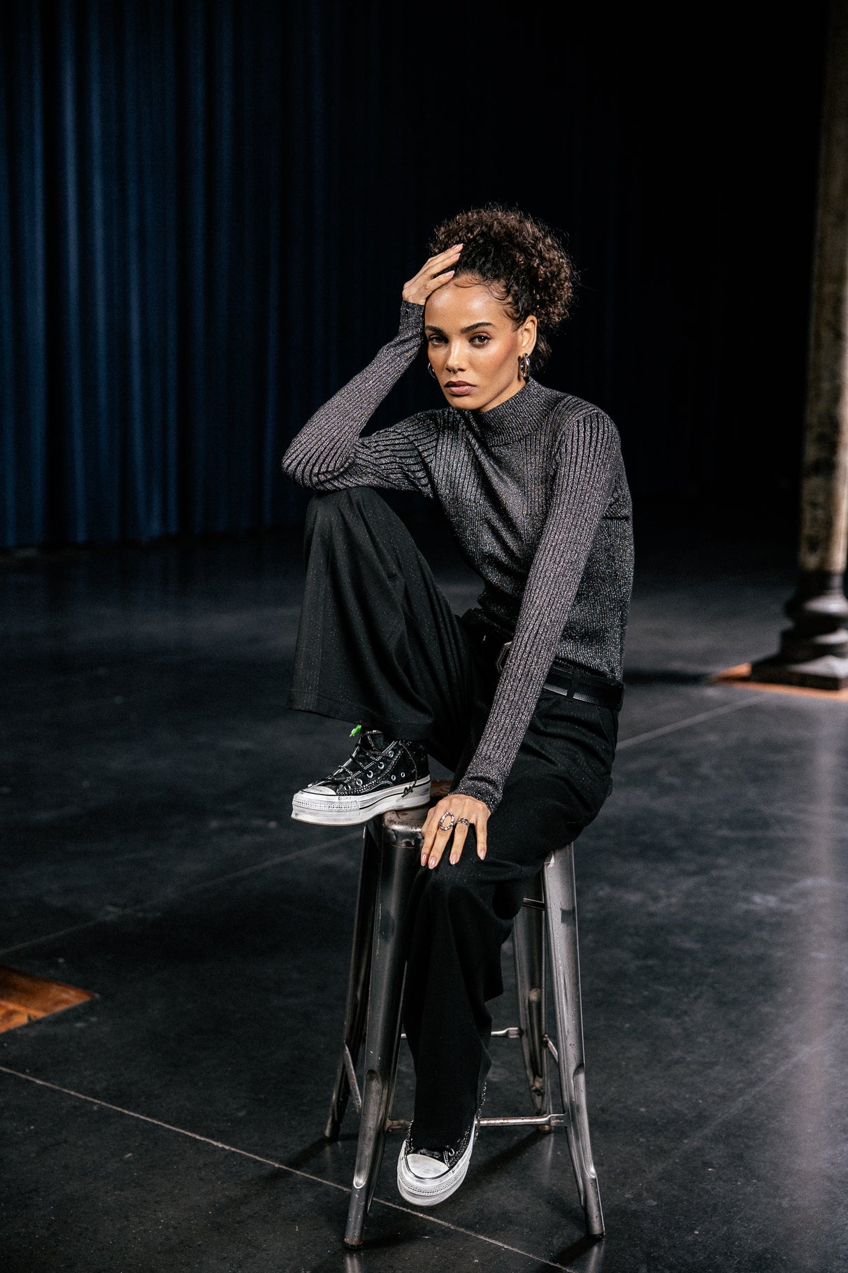 

City flare trousers Women Alison Cascada black | Freeman T. Porter