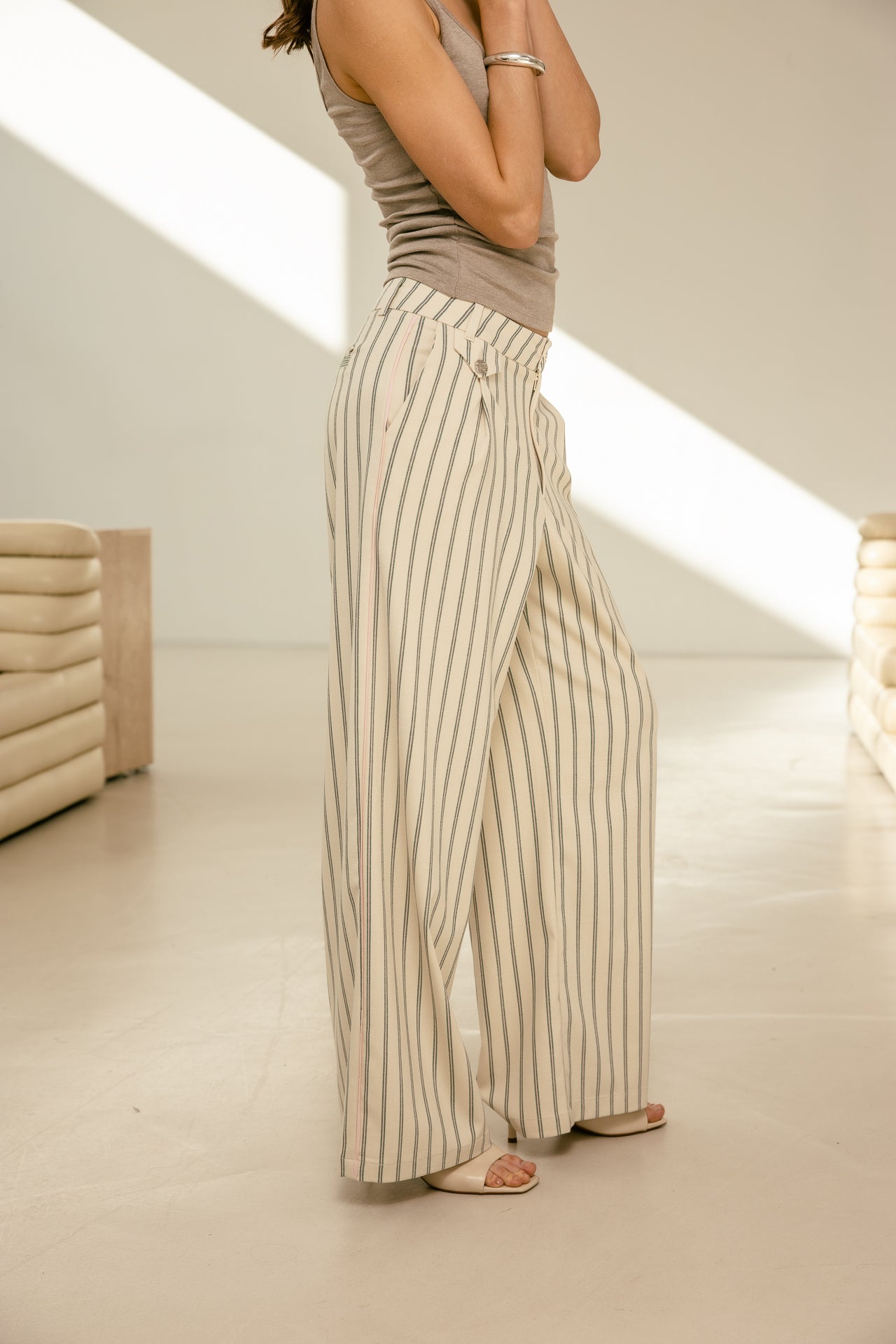 

Pantalon City flare rayé Femme Alison Everton original | Freeman T. Porter