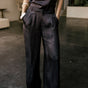 

High Waist Wide Leg Hose in Satin-Optik Damen Alison Nightly chocolate torte | Freeman T. Porter