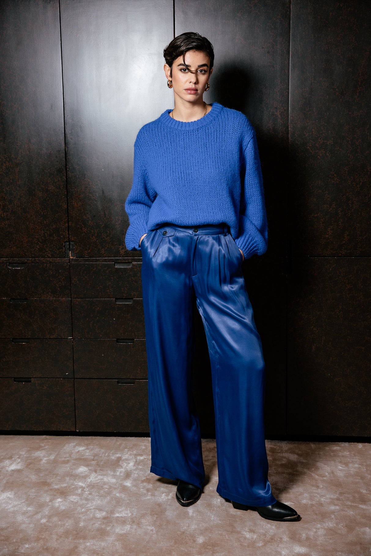   
            

Pantalon City flare Femme Alison Silk bellwether blue | Freeman T. Porter
          