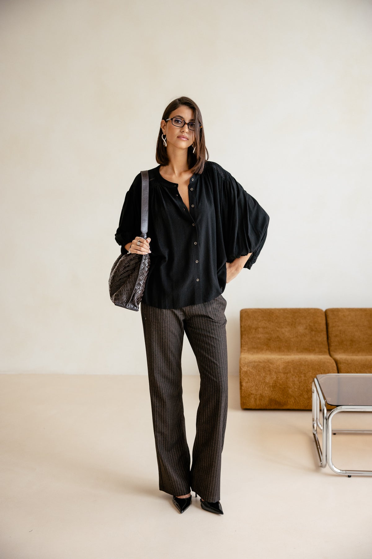 

Wijde broek Dames Eloisa Dallas chocolate | Freeman T. Porter