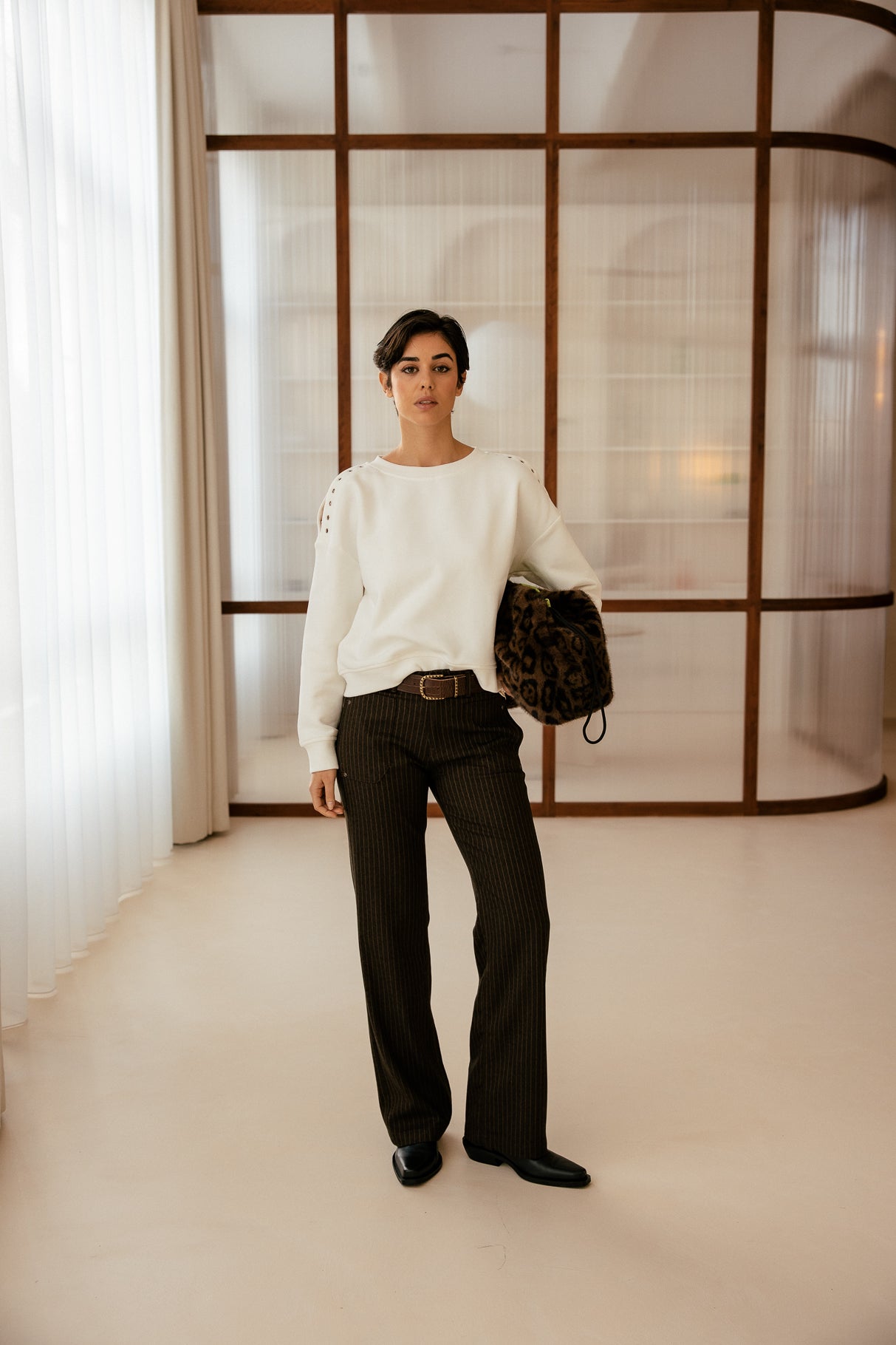 

Pantalon large Femme Eloisa Dallas chocolate | Freeman T. Porter