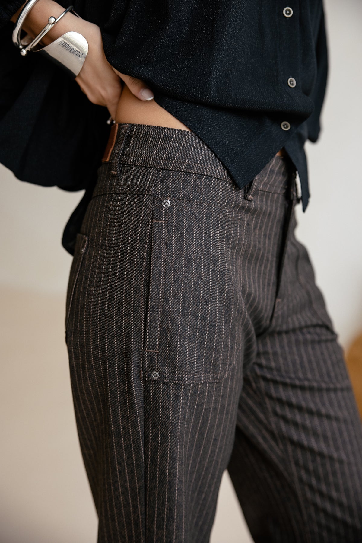 

Wijde broek Dames Eloisa Dallas chocolate | Freeman T. Porter