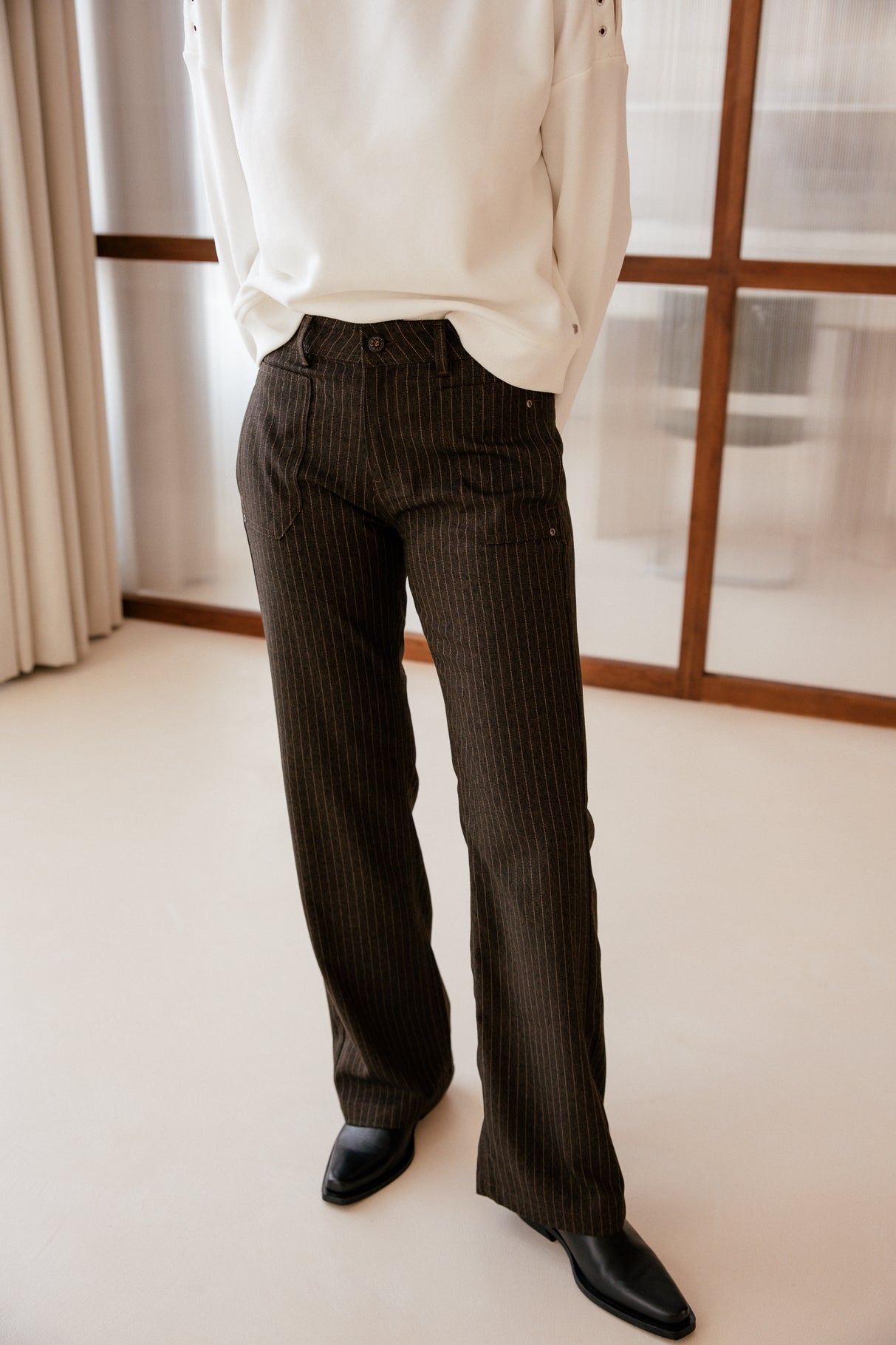 

Pantalon large Femme Eloisa Dallas chocolate | Freeman T. Porter