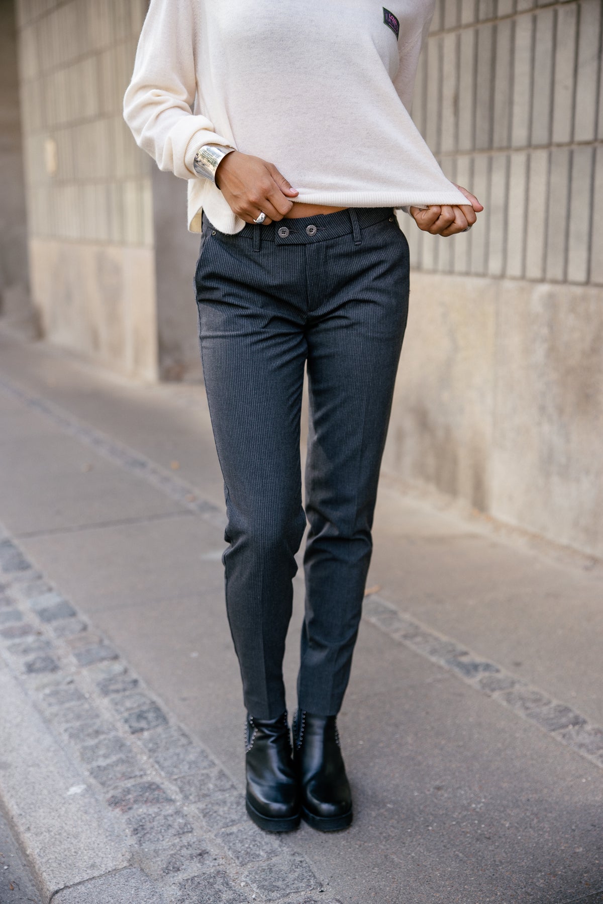 

Super Slim Cityhose Damen Tessa Officio moon rock | Freeman T. Porter
