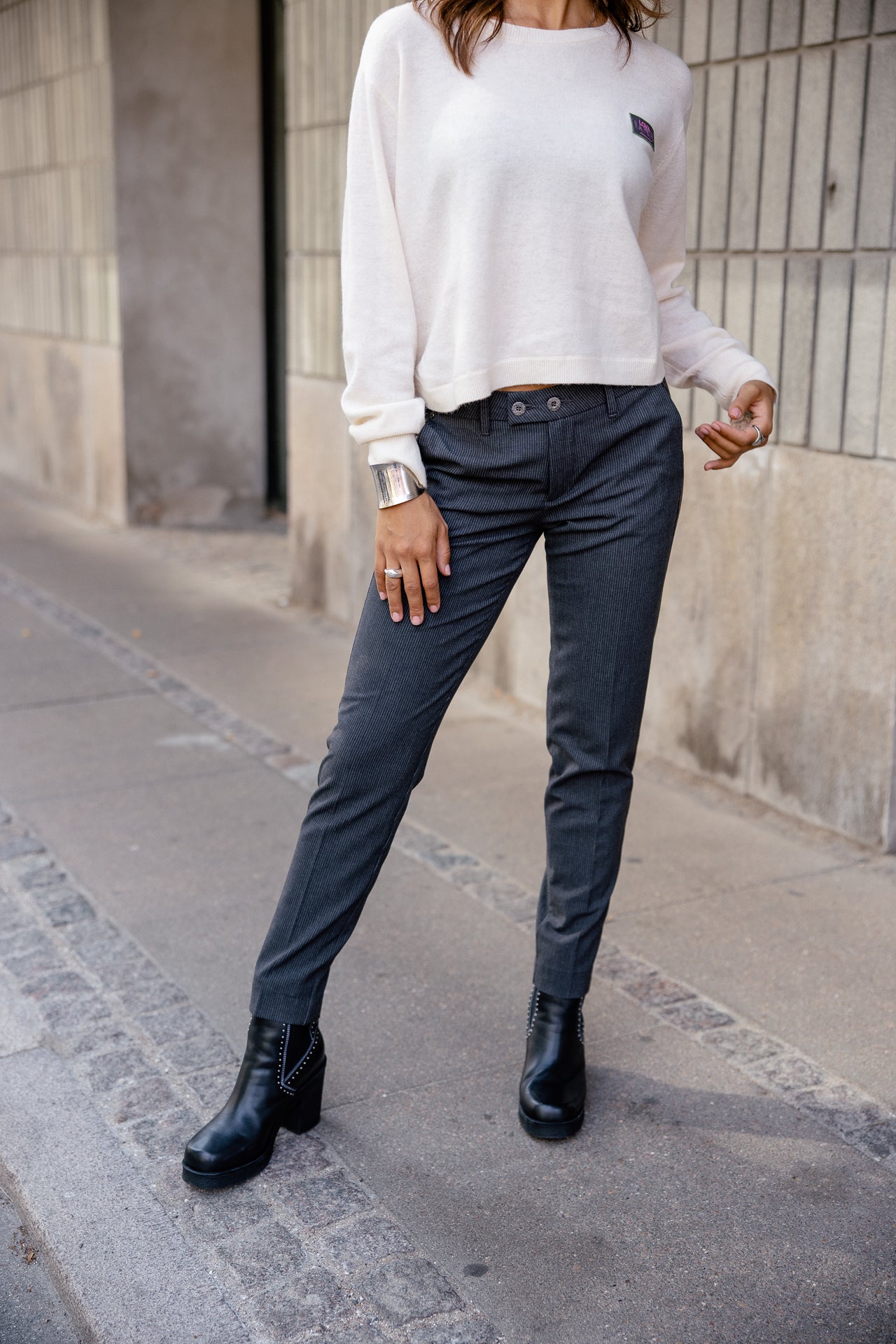 

Super Slim Cityhose Damen Tessa Officio moon rock | Freeman T. Porter