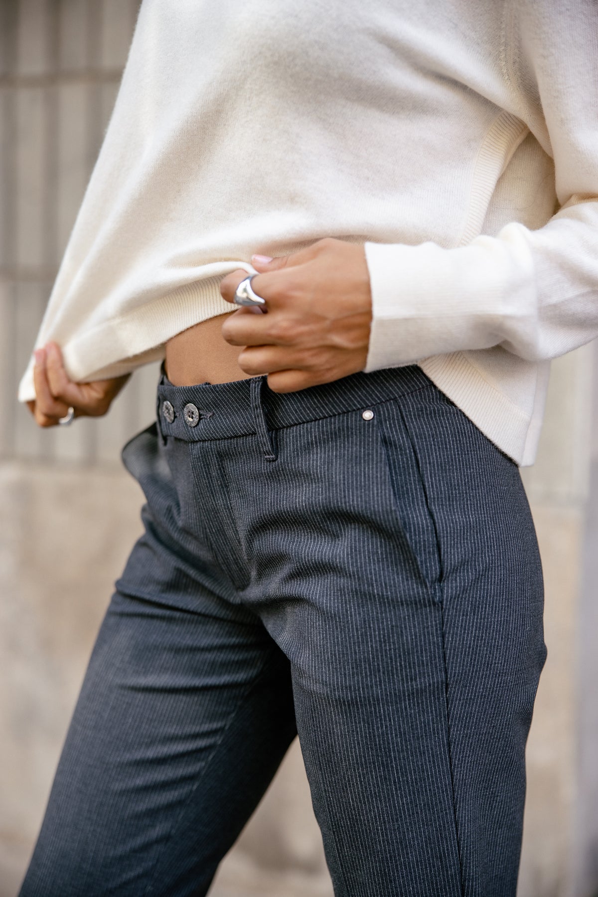

Super Slim Cityhose Damen Tessa Officio moon rock | Freeman T. Porter