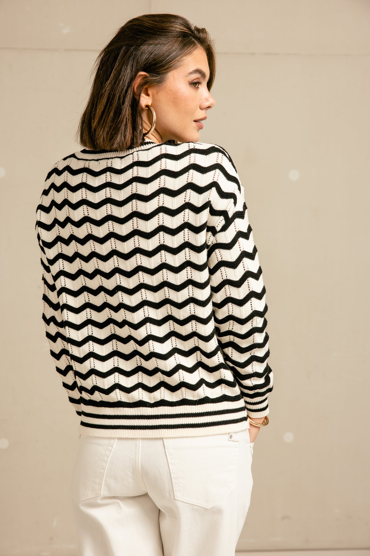 

Suéter de punto Mujer Panella white & black | Freeman T. Porter