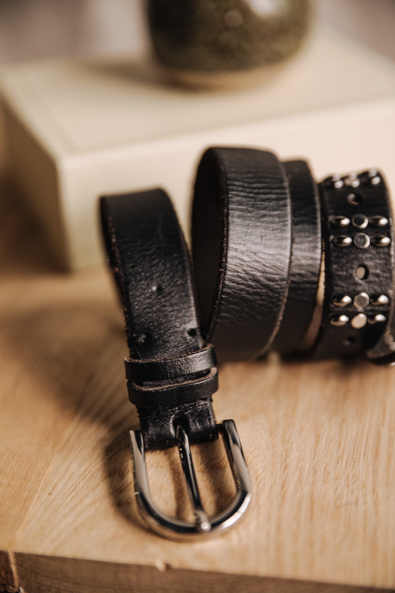 

Leather belt Woman Asdrig black | Freeman T. Porter