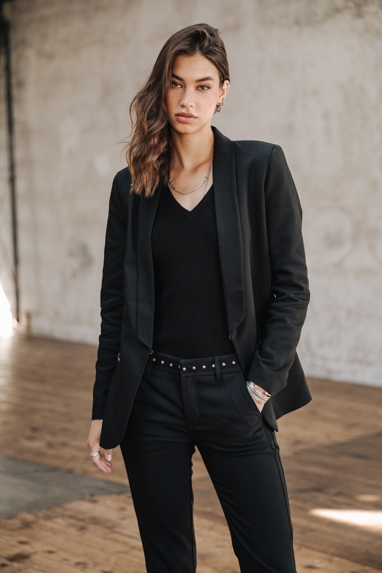 

Blazer cintré Femme Stessy Polyneo black | Freeman T. Porter