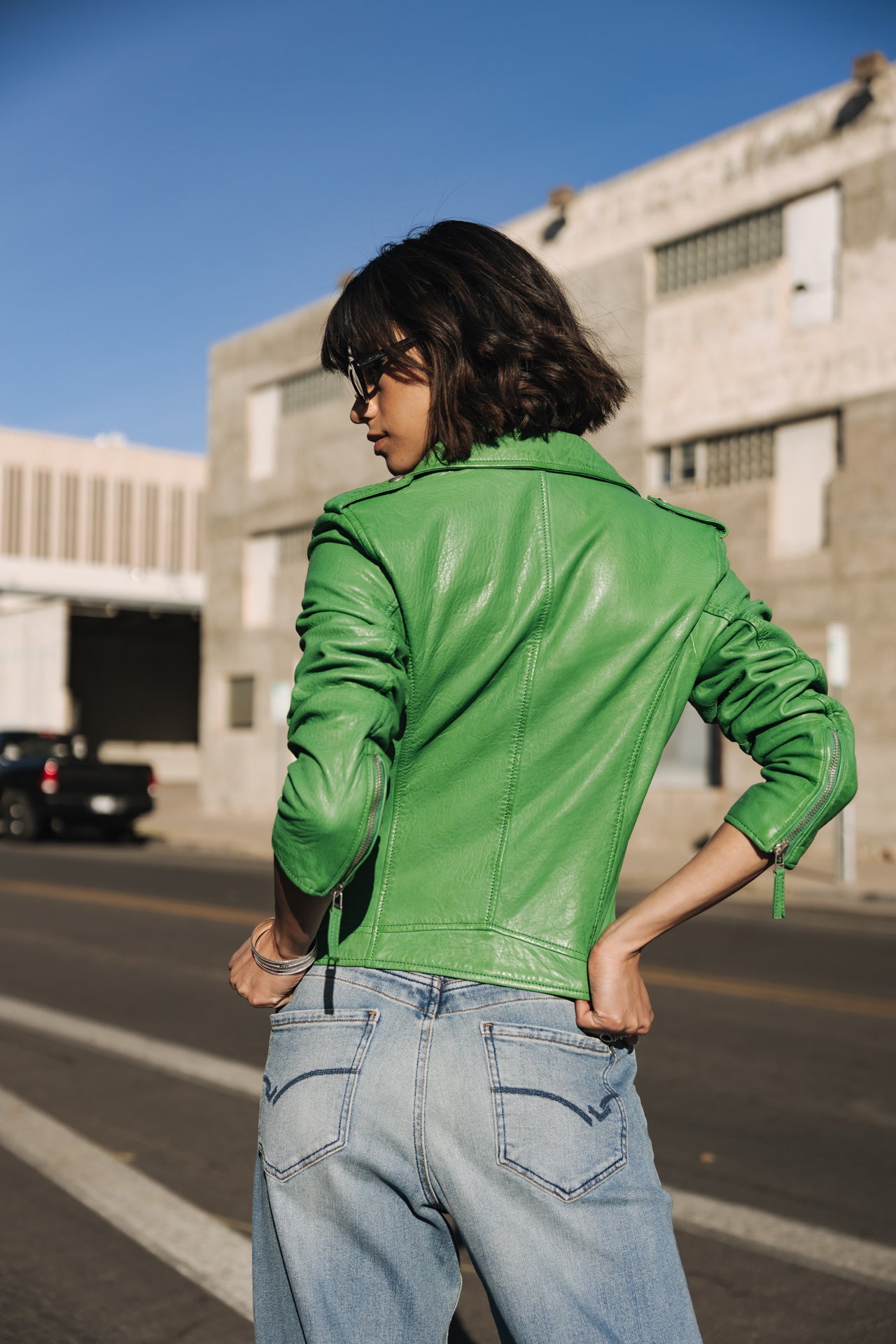 

Cuero perfecto Mujer Kristen Leather killy green | Freeman T. Porter
