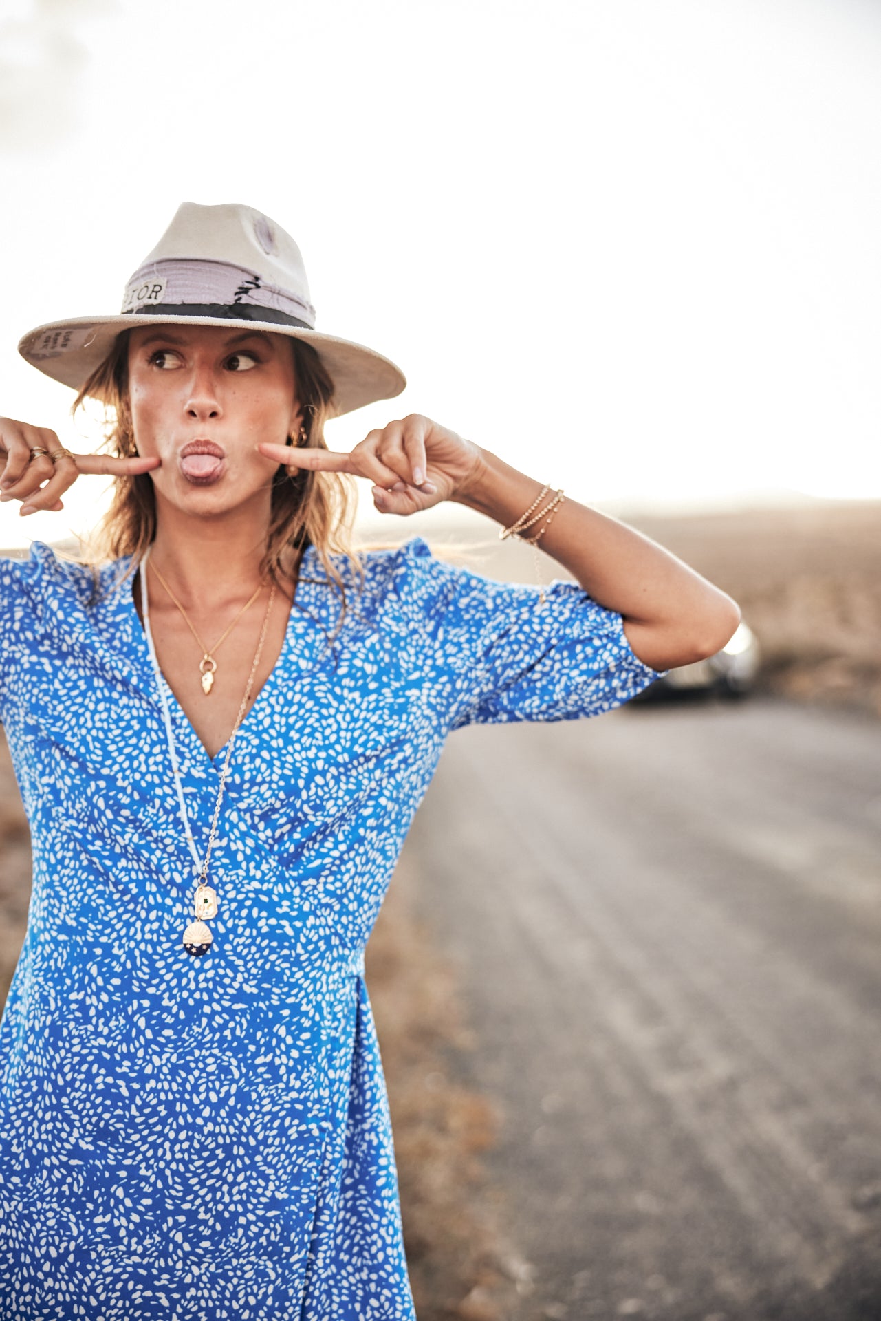 

Robe courte porte-feuille Woman Laurence Pisello french blue | Freeman T. Porter