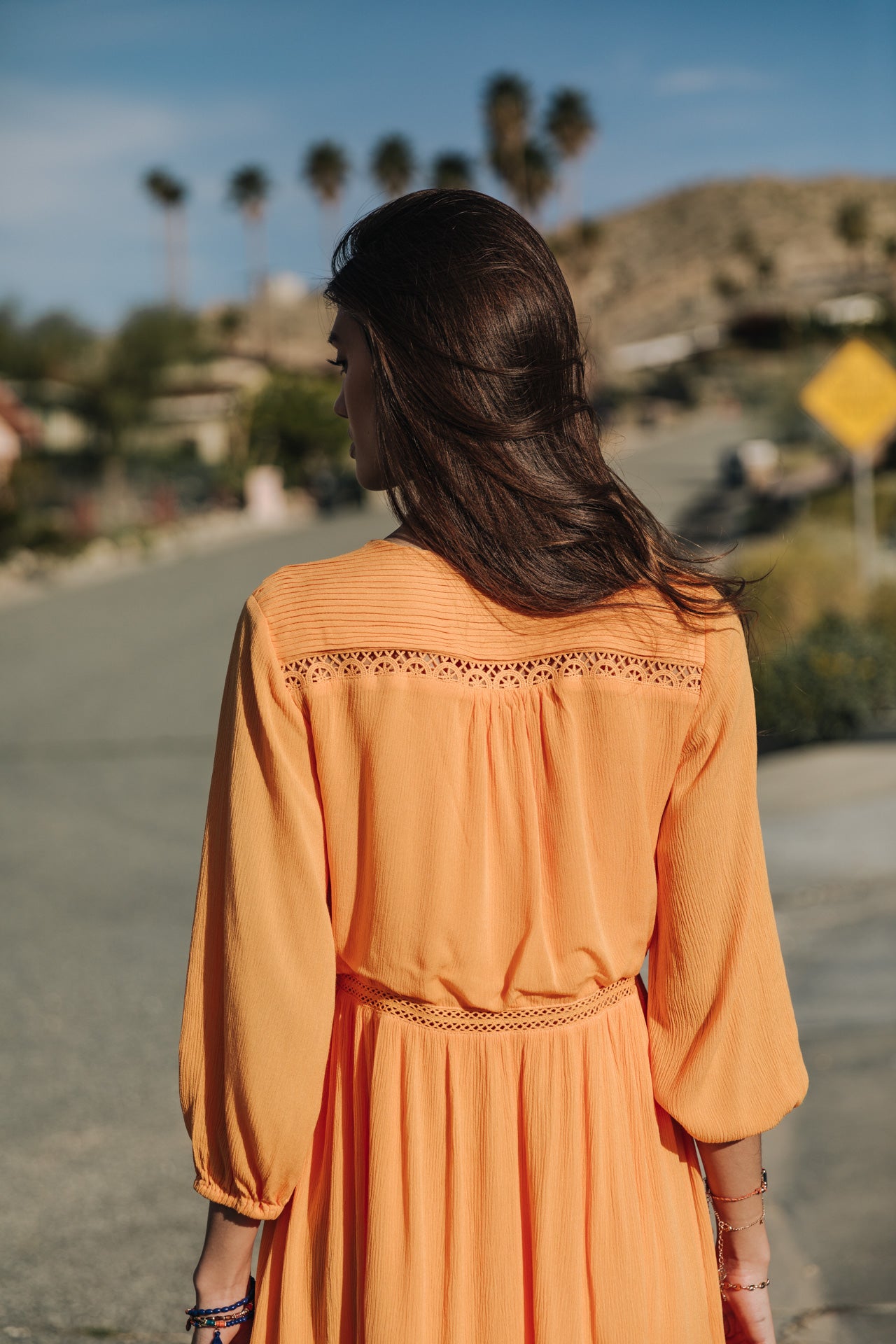 

Robe courte ample Frau Rafilda Plain Color safran | Freeman T. Porter