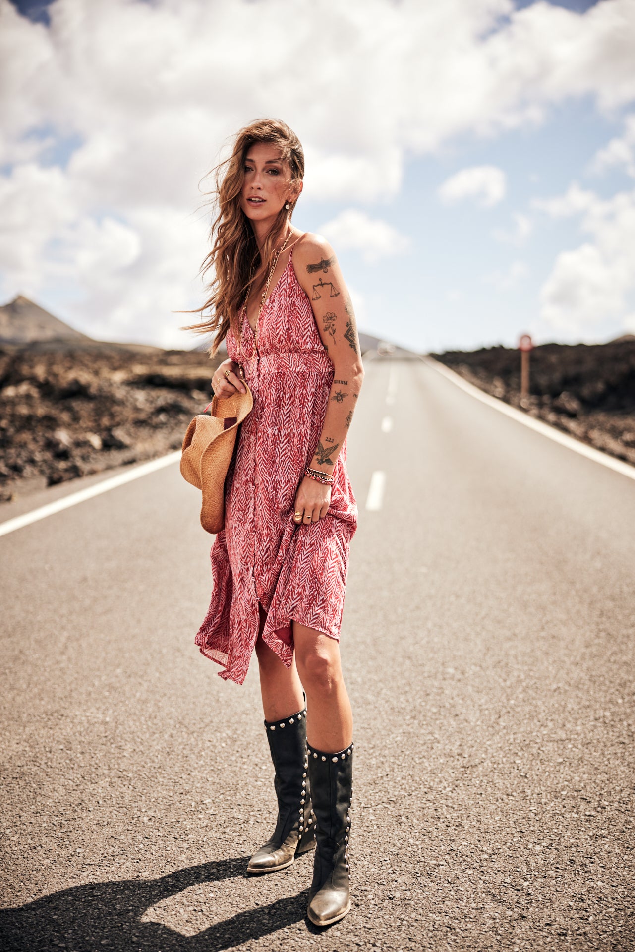 

Robe longue Frau Reny Tigrea fiery red | Freeman T. Porter