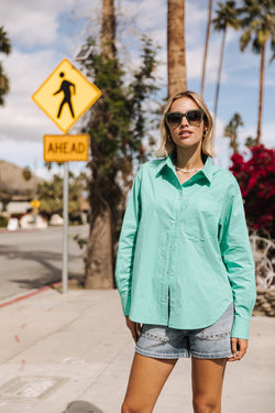 

Oversize-Hemd Damen Chella Plain Color billiard | Freeman T. Porter