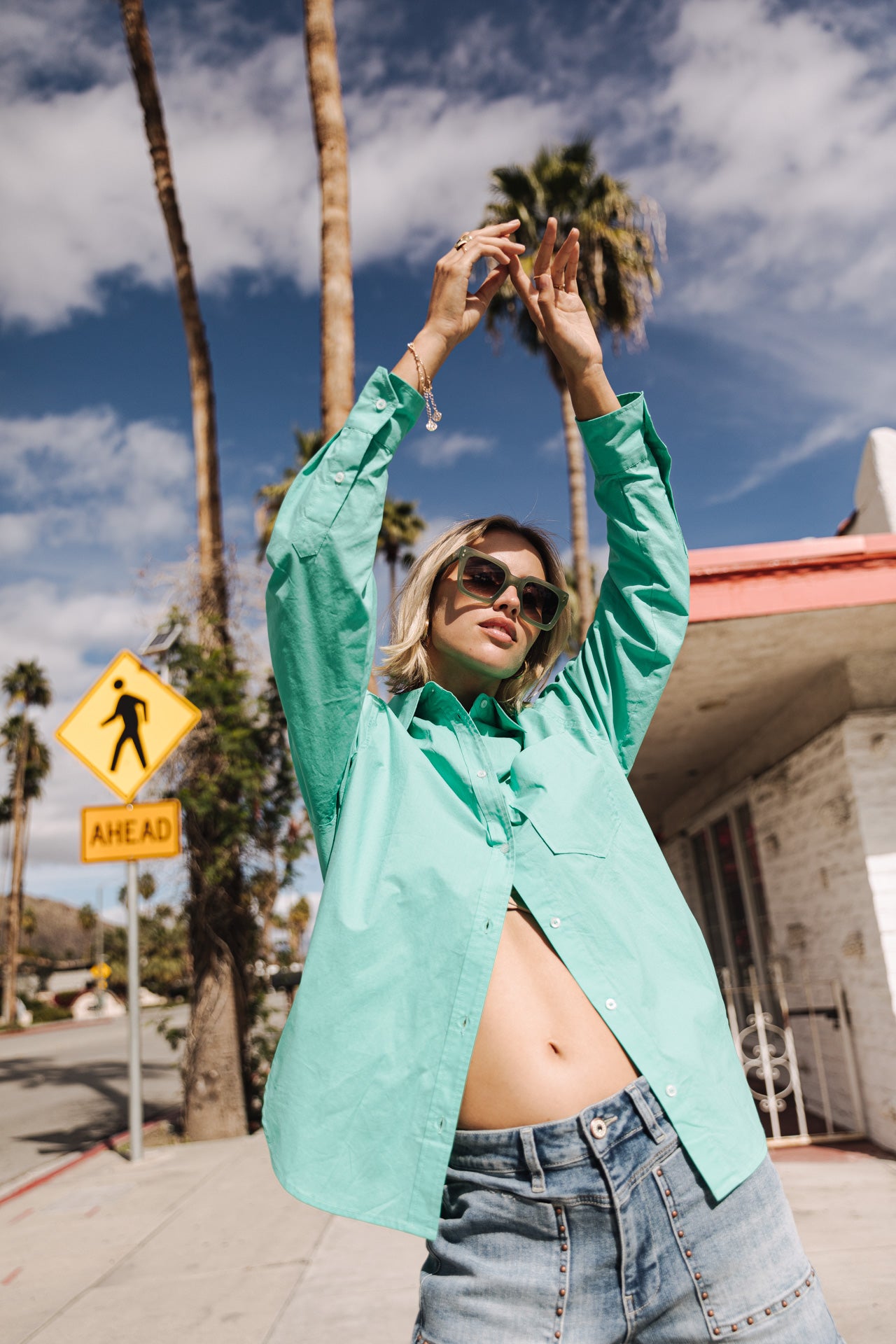 

Oversize shirt Women Chella Plain Color billiard | Freeman T. Porter
