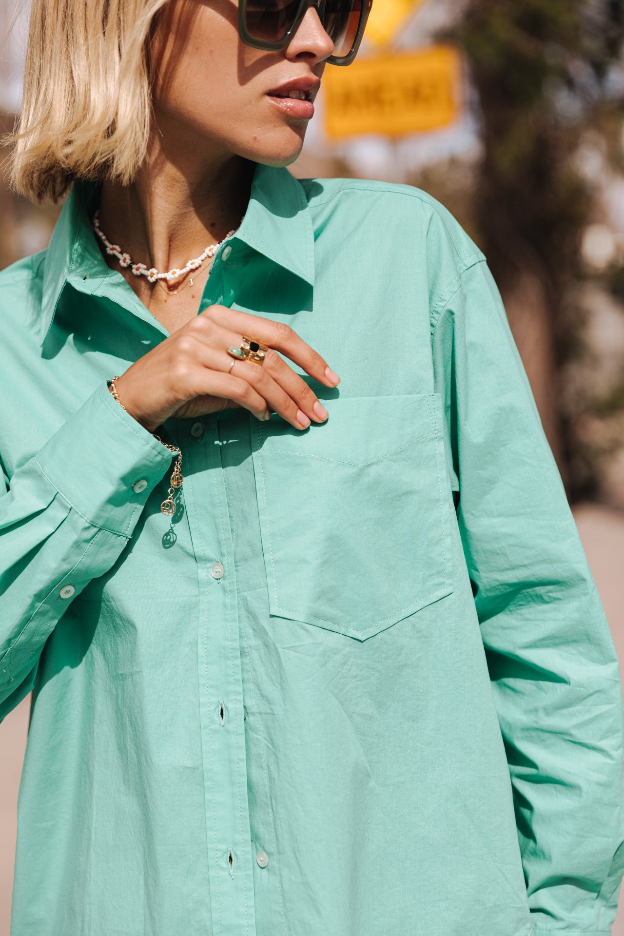 

Oversize shirt Women Chella Plain Color billiard | Freeman T. Porter
