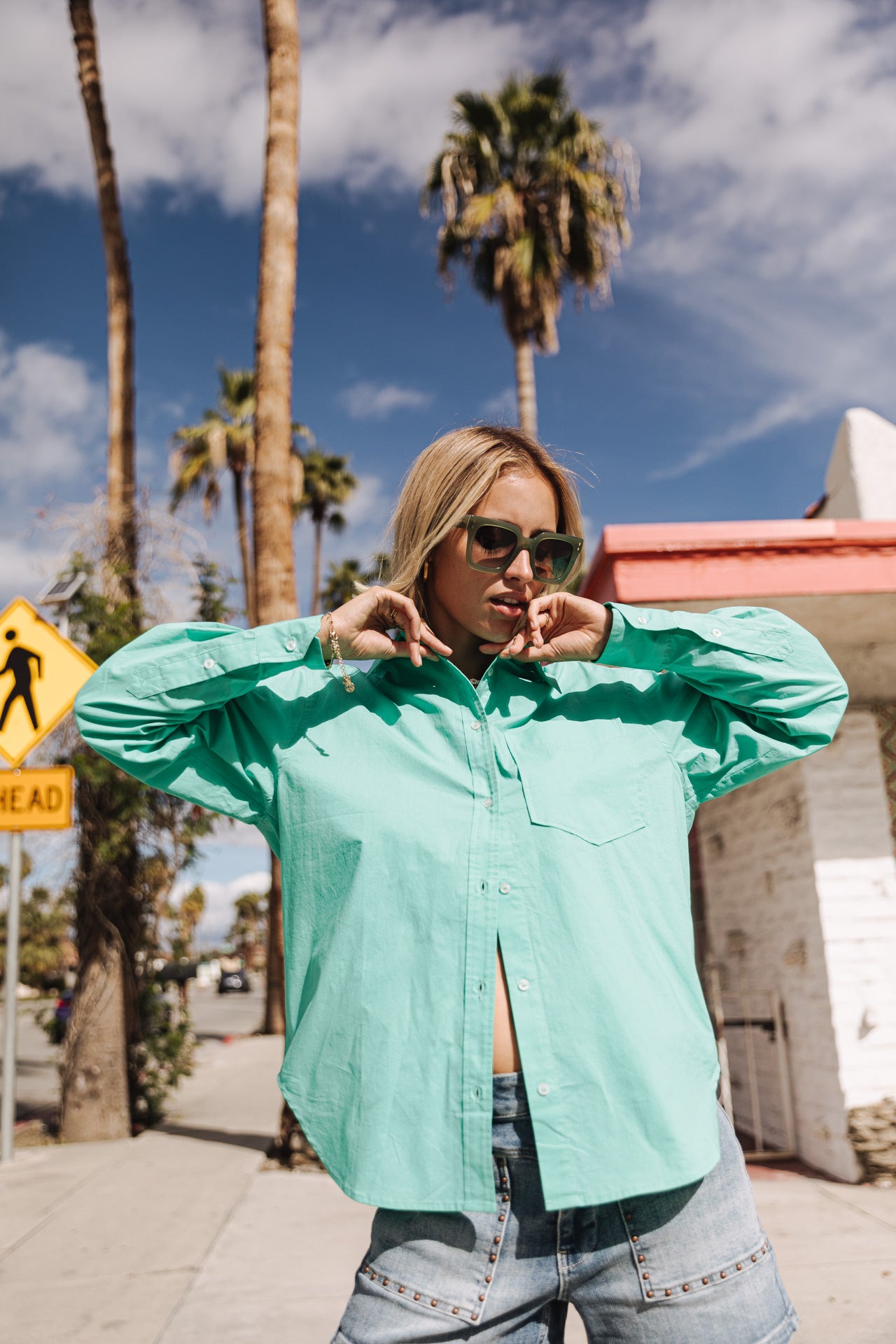 

Oversize shirt Women Chella Plain Color billiard | Freeman T. Porter