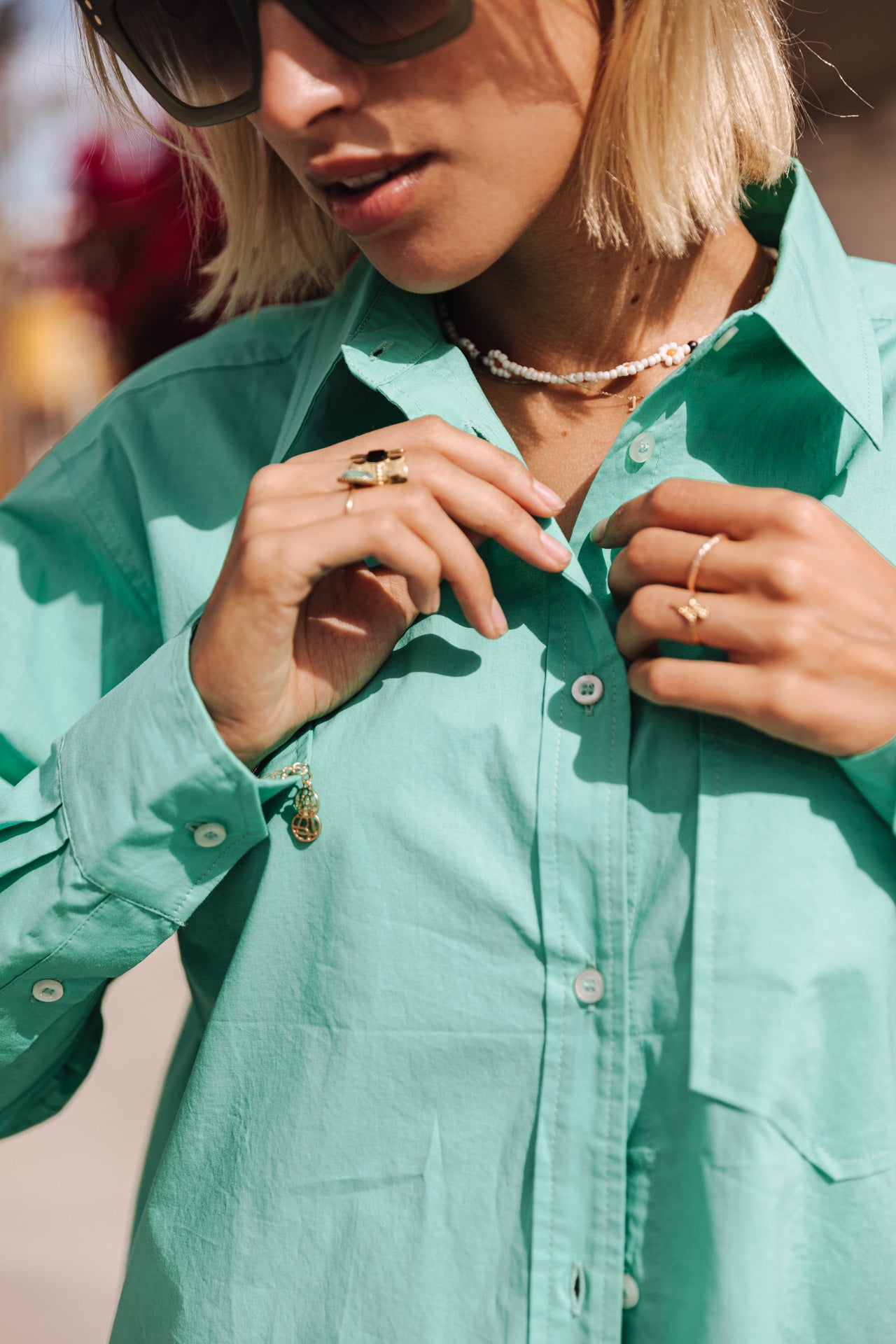 

Oversize shirt Women Chella Plain Color billiard | Freeman T. Porter