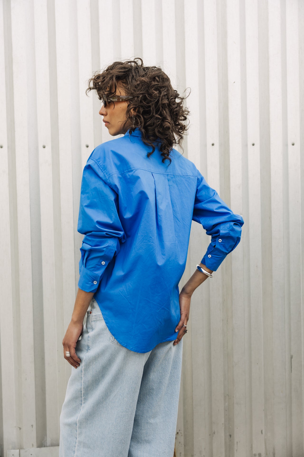 

Chemise oversize Femme Chella Plain Color french blue | Freeman T. Porter
