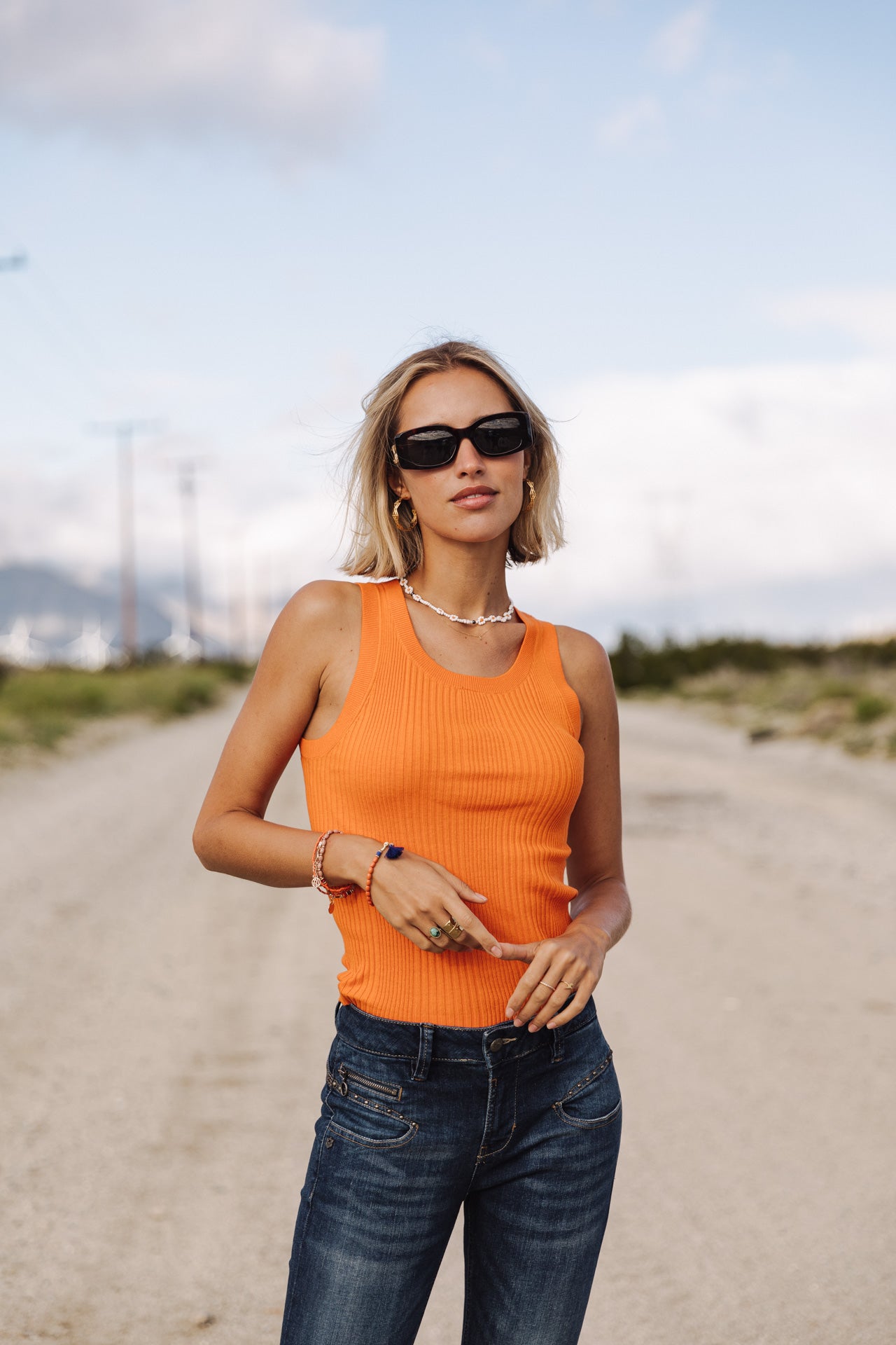 

Camiseta de punto Mujer Dorothea setting sun | Freeman T. Porter