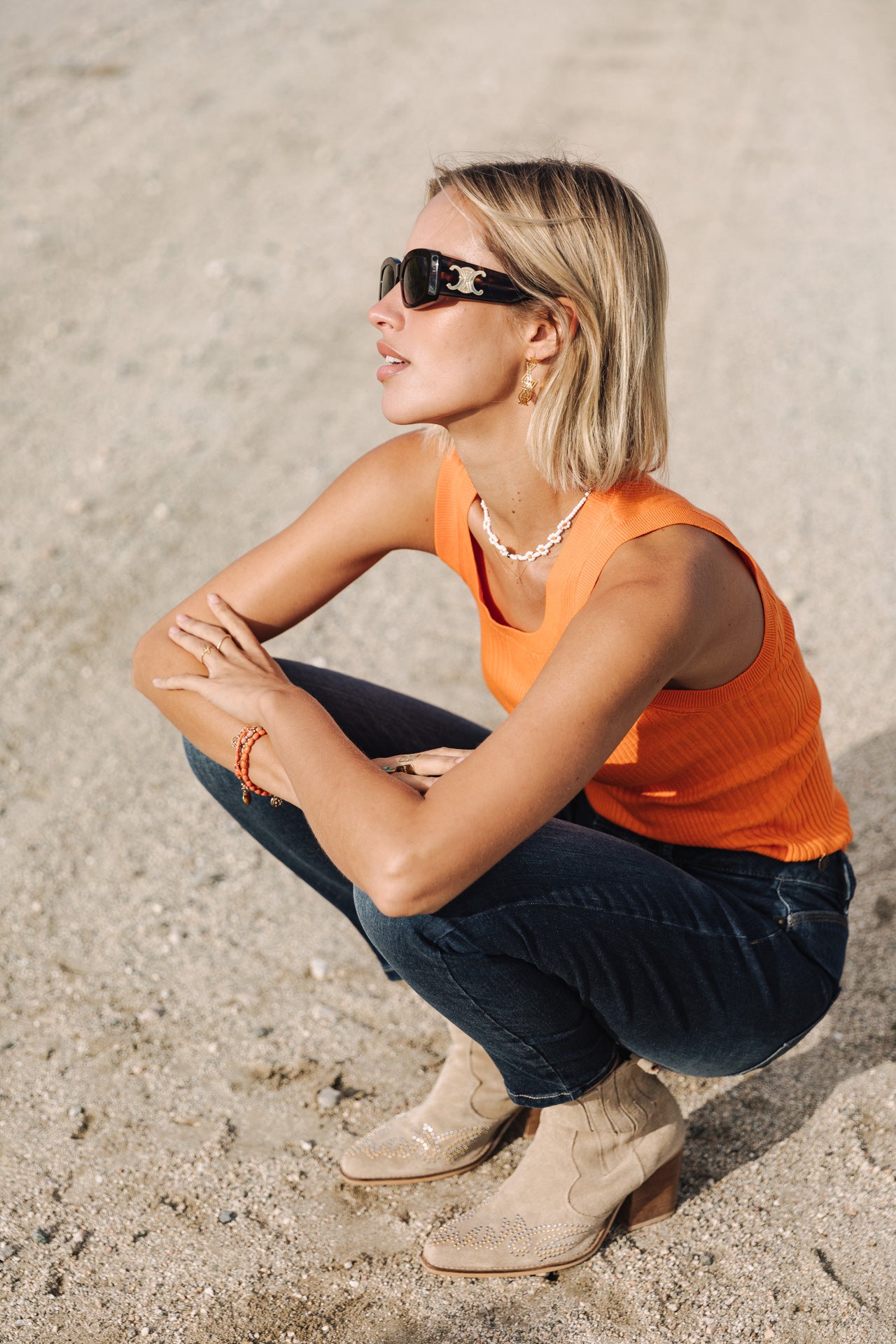 

Camiseta de punto Mujer Dorothea setting sun | Freeman T. Porter