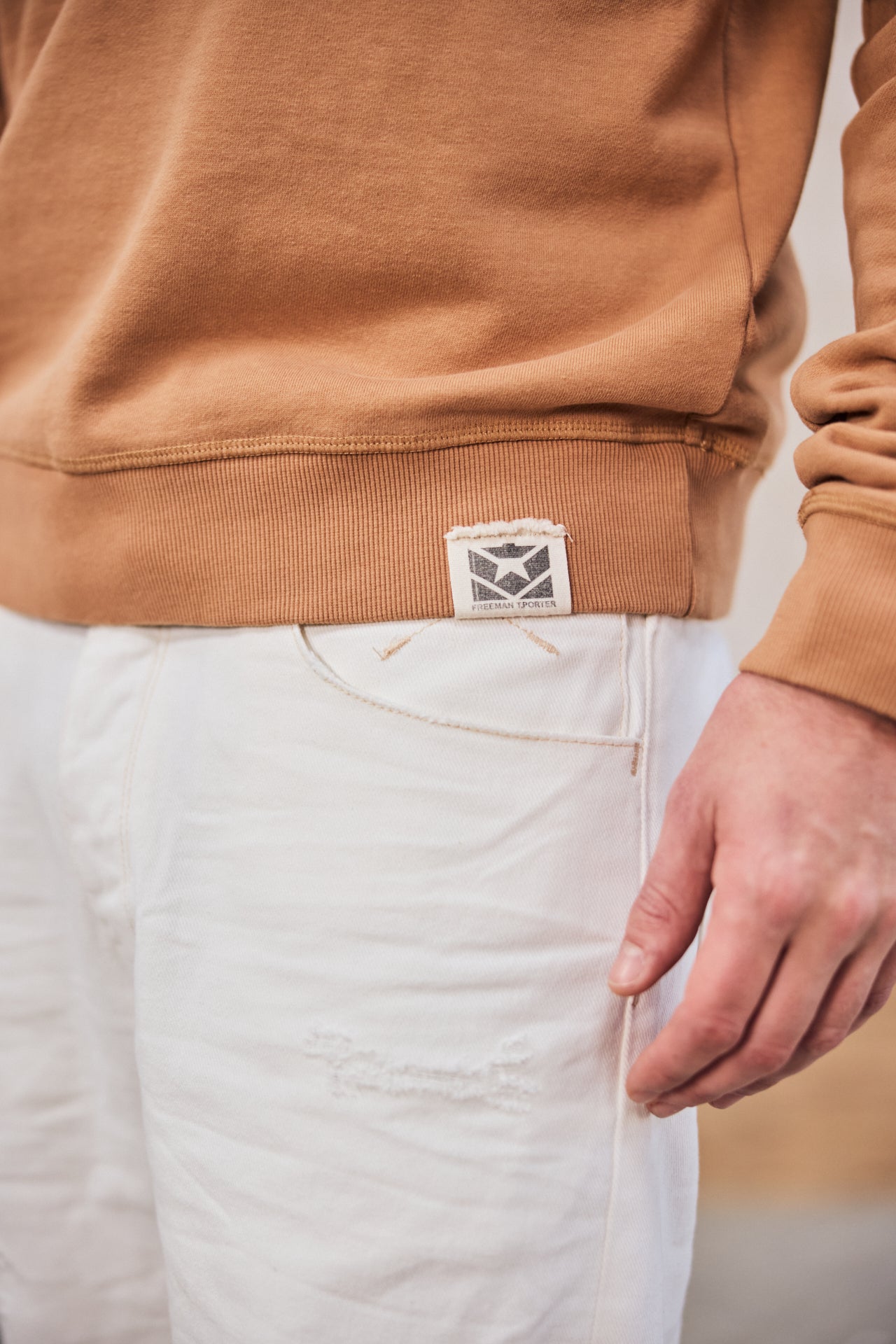 

Round-neck sweatshirt Men Baton 1963 wood thrush | Freeman T. Porter
