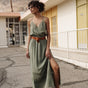 

Vestido bohemio Mujer Ruveda Plain Color four leaf clover | Freeman T. Porter