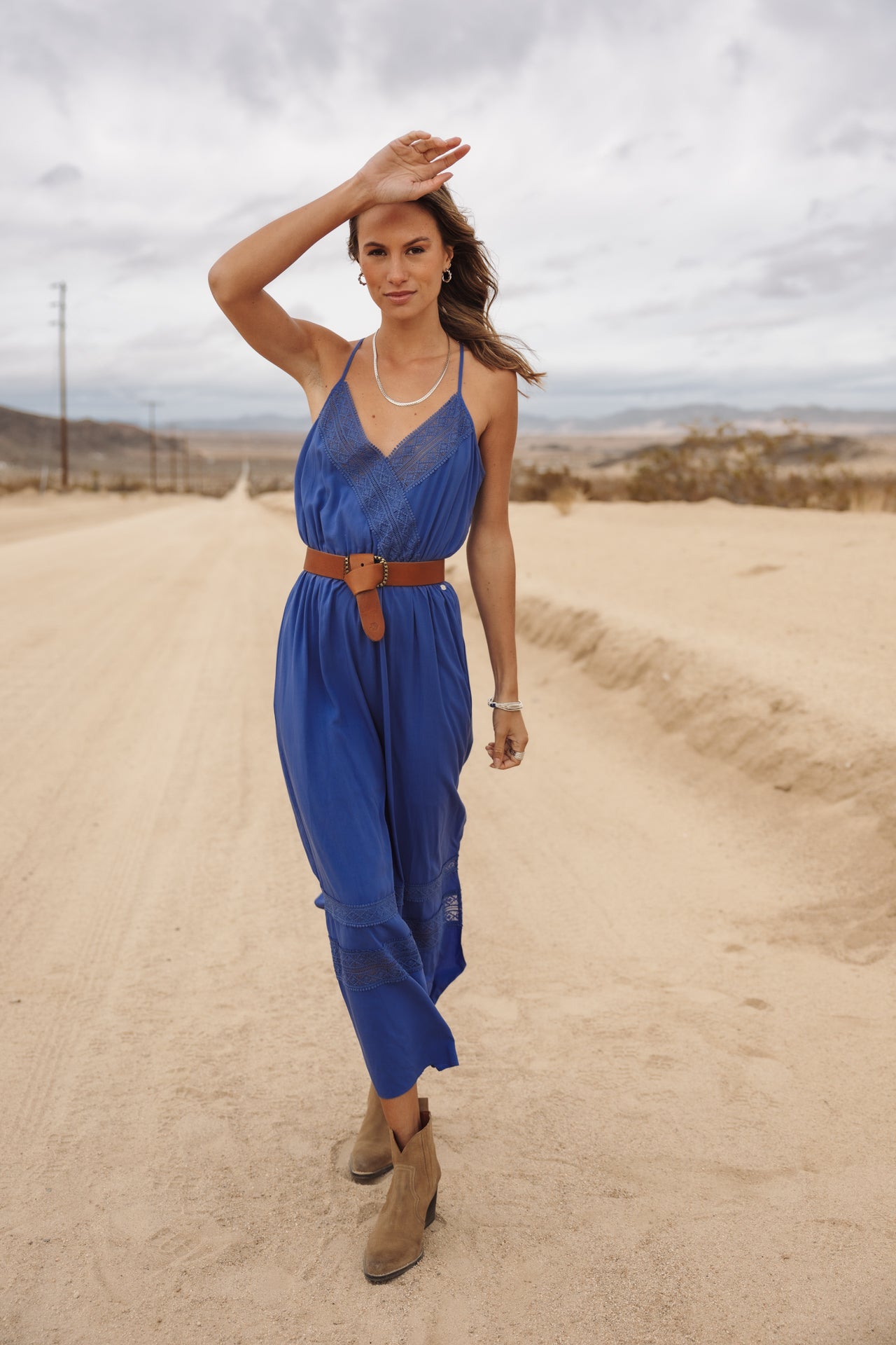 

Bohème-Kleid Frau Ruveda Plain Color dazzling blue | Freeman T. Porter