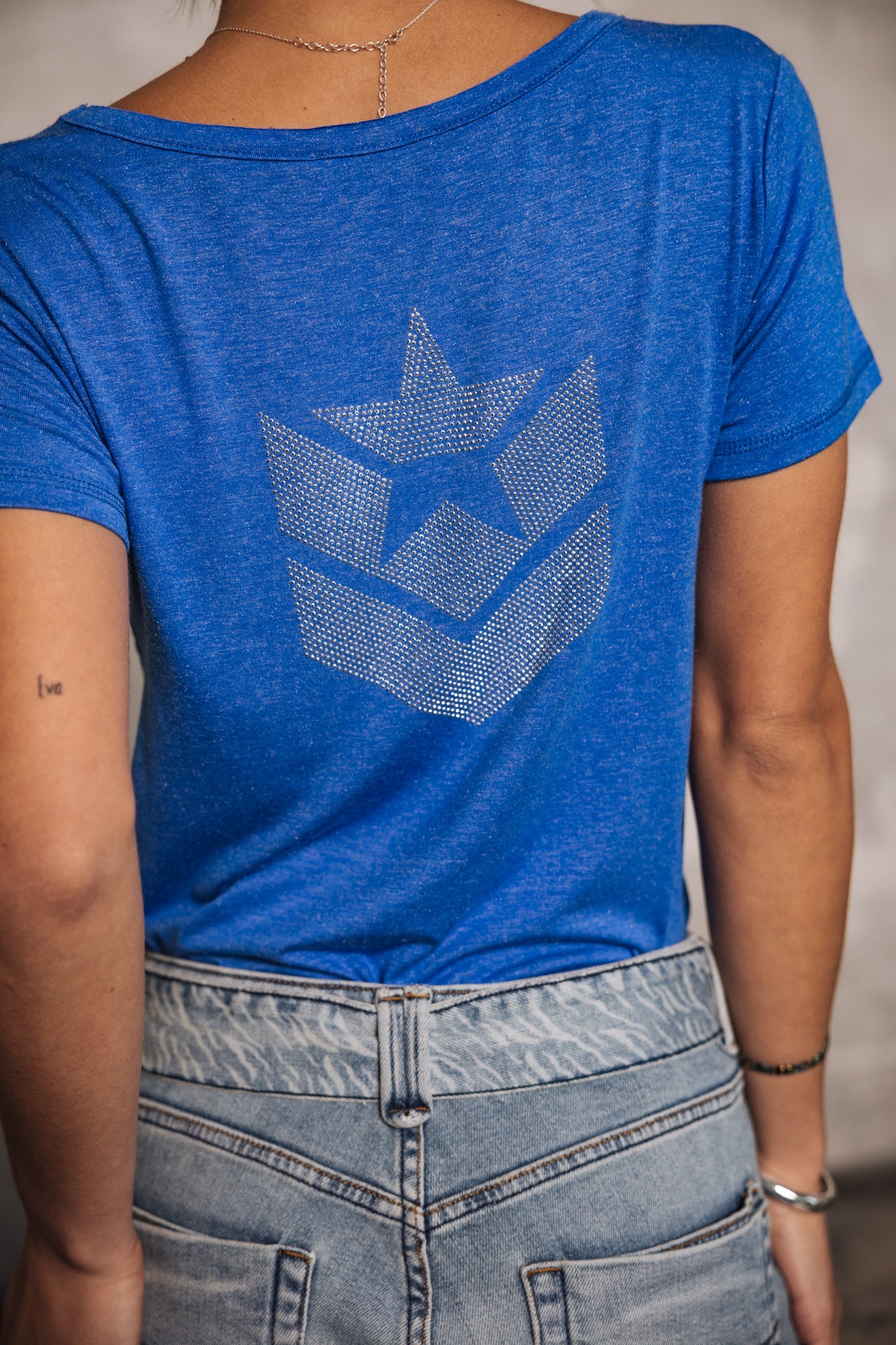 

Rhinestone logo T-shirt Woman Tarissa Icon princess blue | Freeman T. Porter