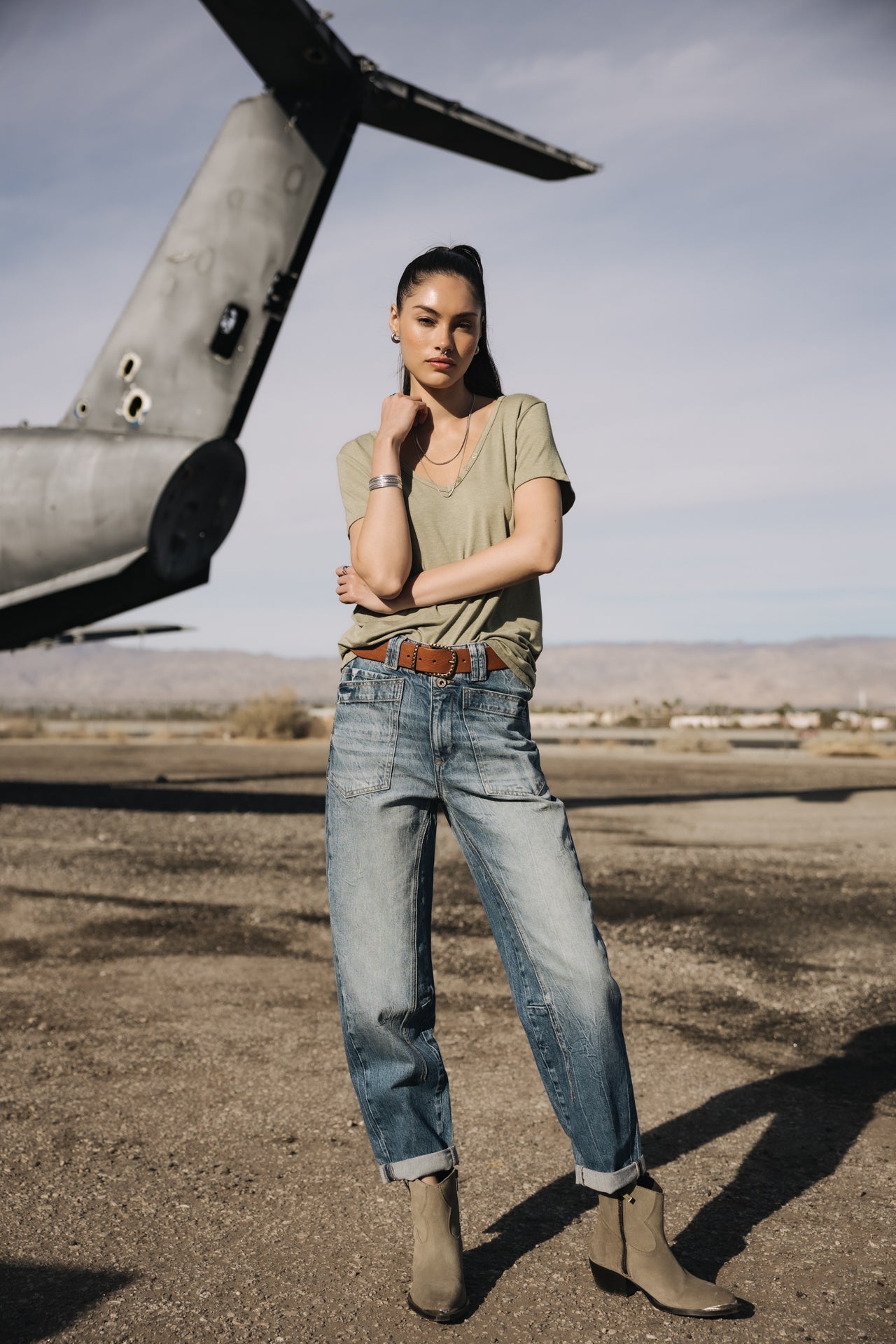 

T-shirt logo en strass Femme Tarissa Icon light khaki | Freeman T. Porter